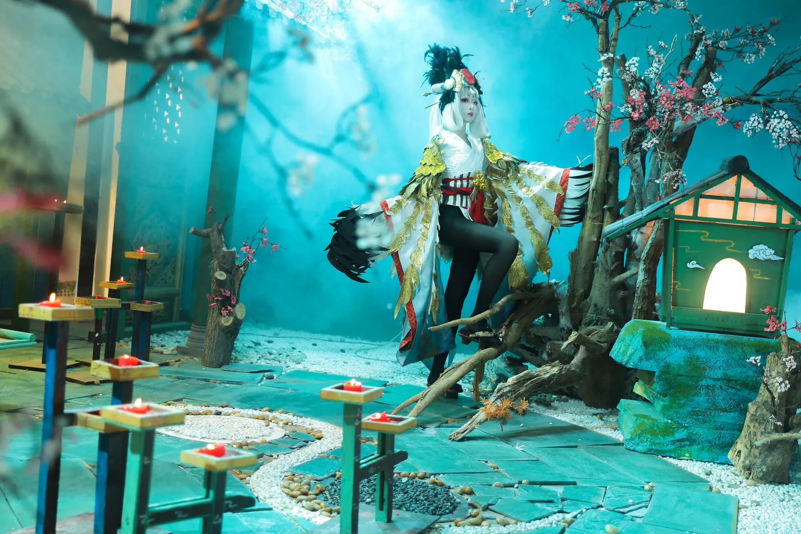 【姑获鸟cos】阴阳师金銮鹤羽，伞剑飒爽如初 - 第 7 张