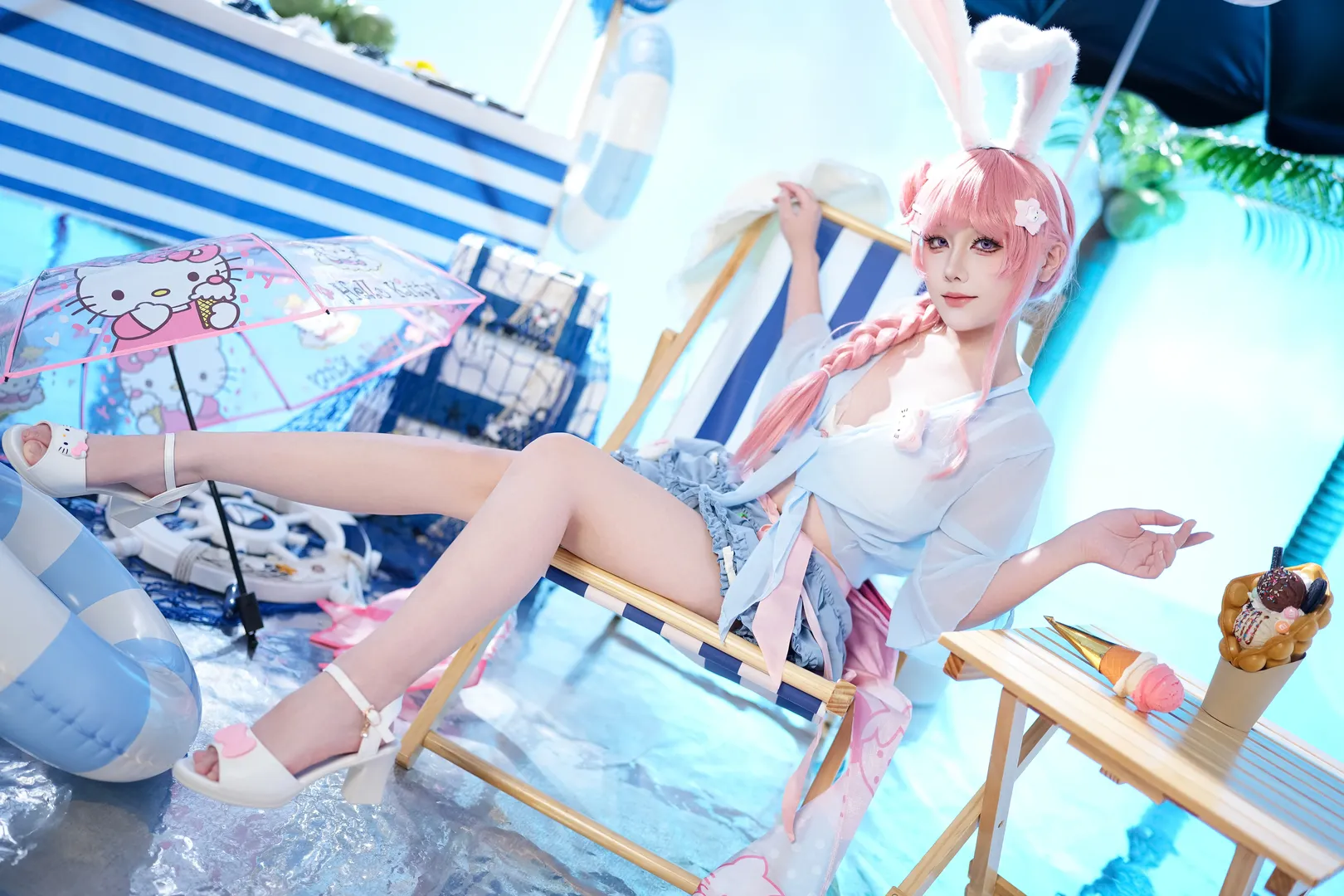 【公孫離cos】王者榮耀這套HelloKitty星元太好拍了 - 第 3 張