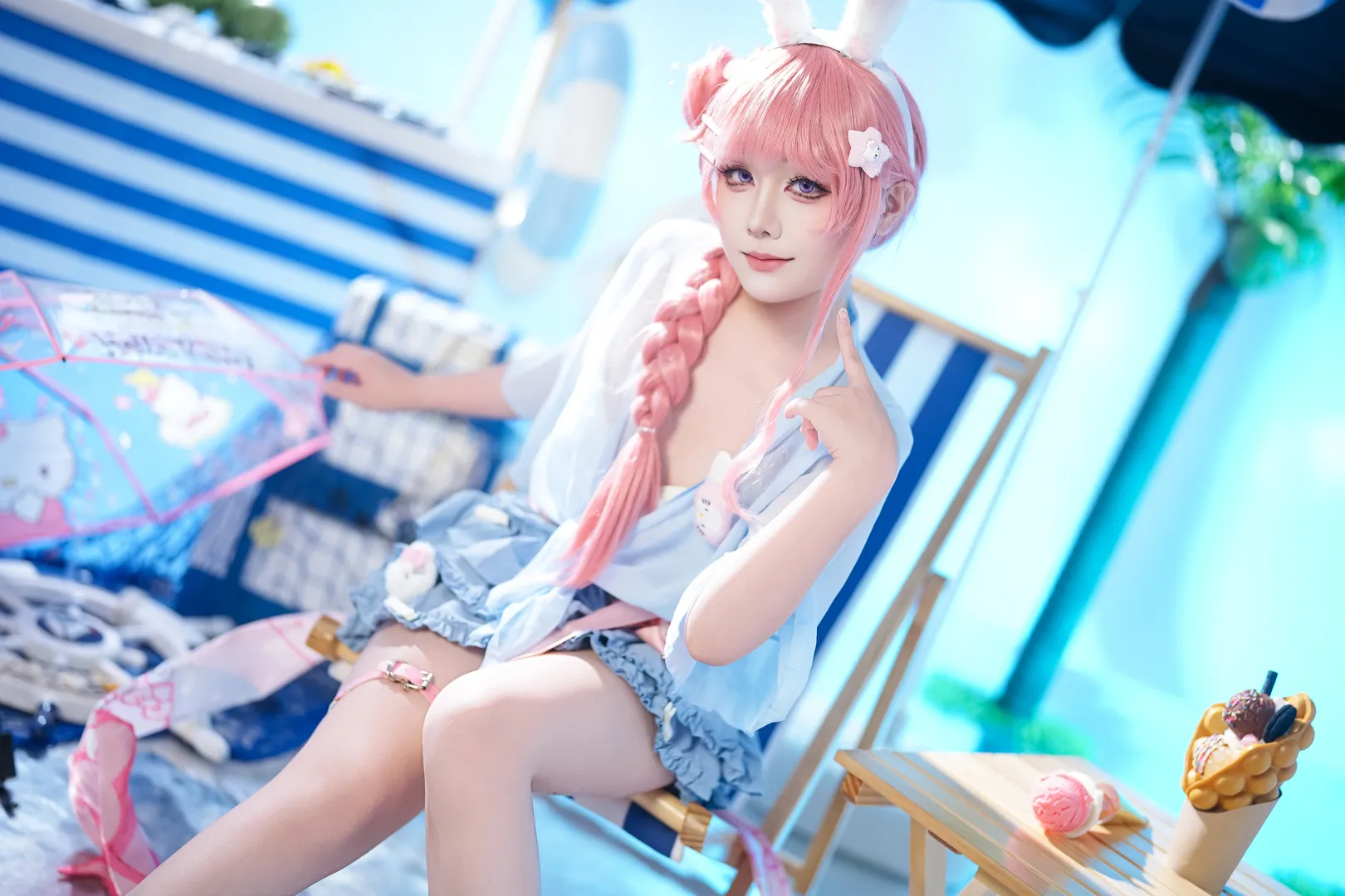 【公孫離cos】王者榮耀HelloKitty星元夏日穿搭分享 - 第 3 張