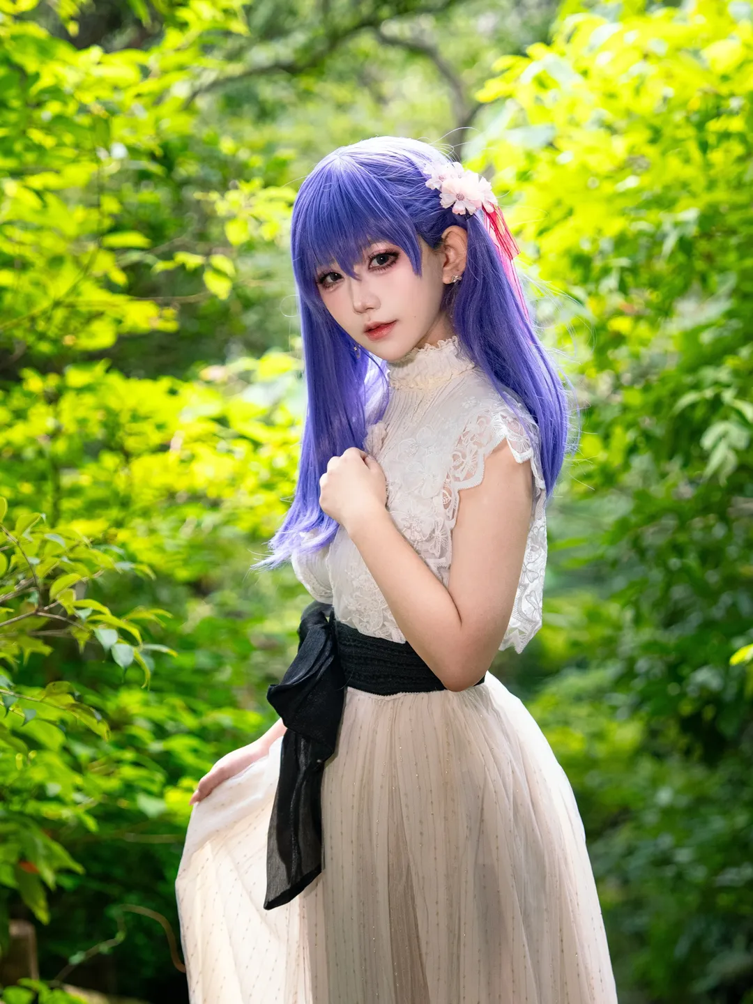 【間桐櫻cos】綠意森林裡的溫柔回眸，Fate/stay night經典角色再現