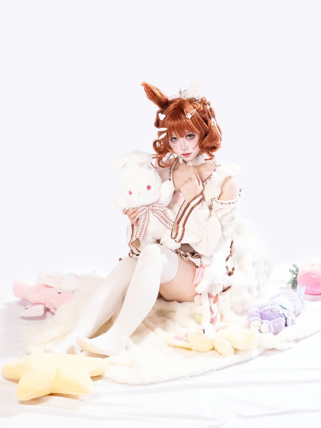 【真弓快车cos】赛马娘的甜美白丝穿搭分享