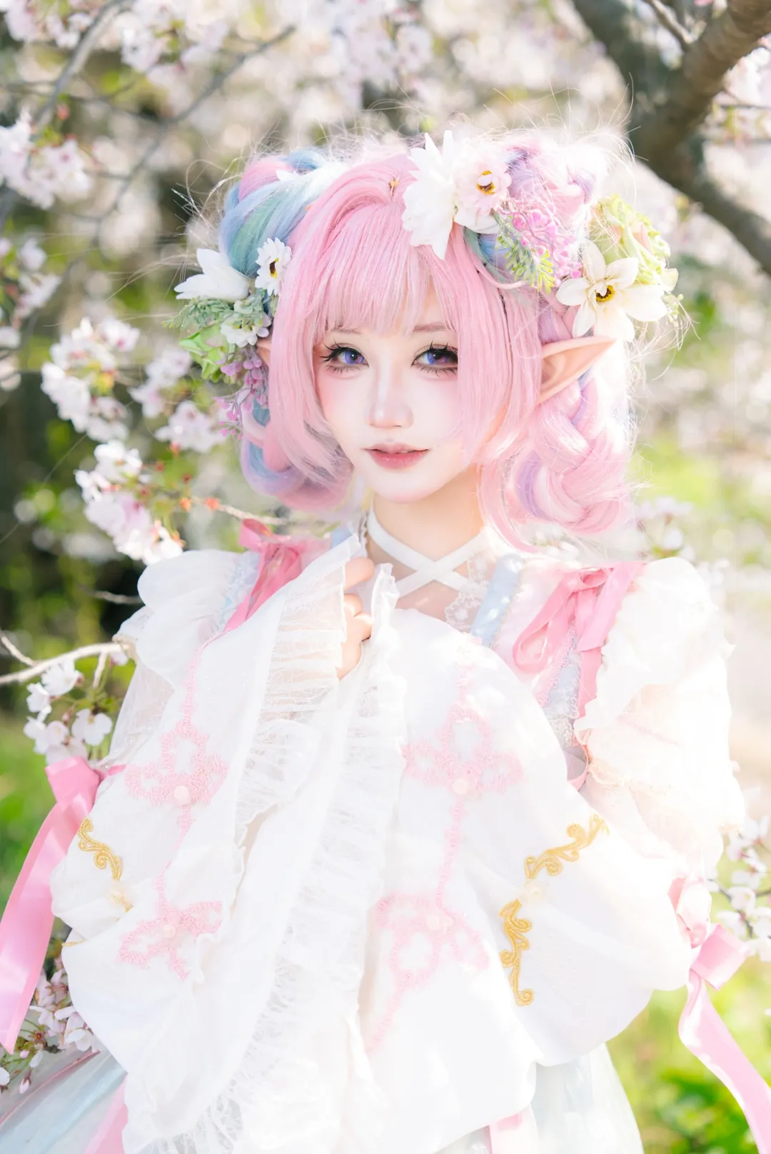 【昔涟cos】崩坏星穹铁道的春日花影，精灵耳细节分享
