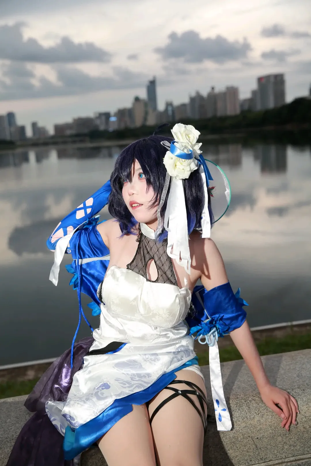 【Honkai Impact 3rd Seele Cosplay】Mirrored Flourishes Cheongsam Look: Outdoor Cosplay Shoot Record - Image 4