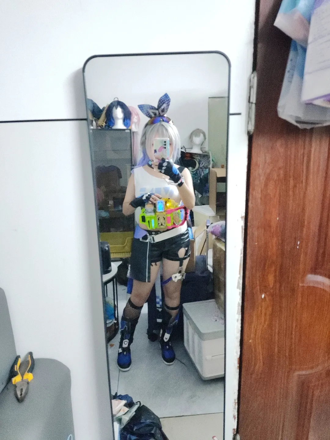 【Silver Wolf cosplay】Hacker from the Data World Enters Reality: Cats and Tactical Gear Loadout Included - Image 1