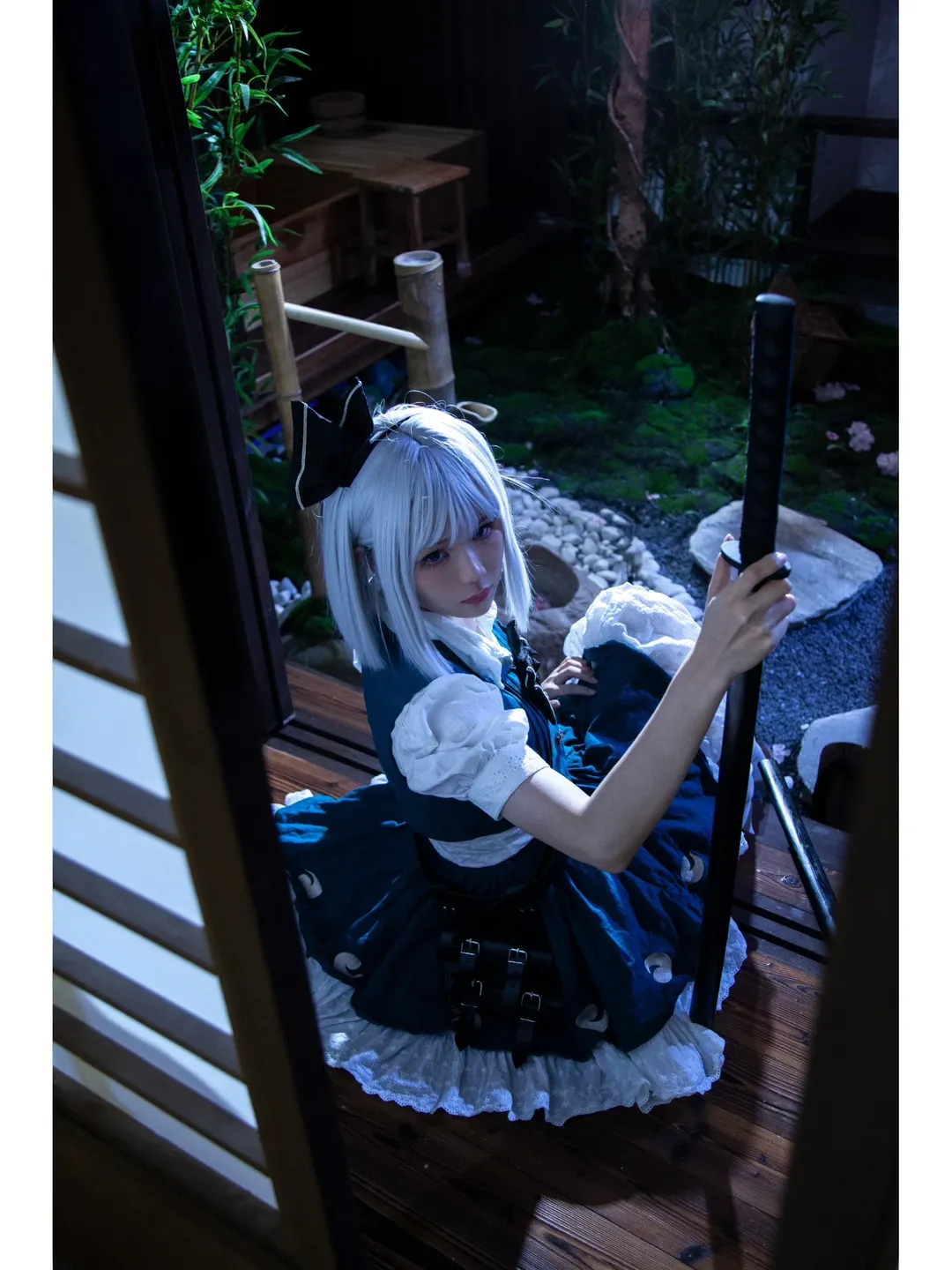 【魂魄妖夢 コスプレ】東方Project 冷たい月の下、幽玄の庭師と桜の花 - 3 枚目