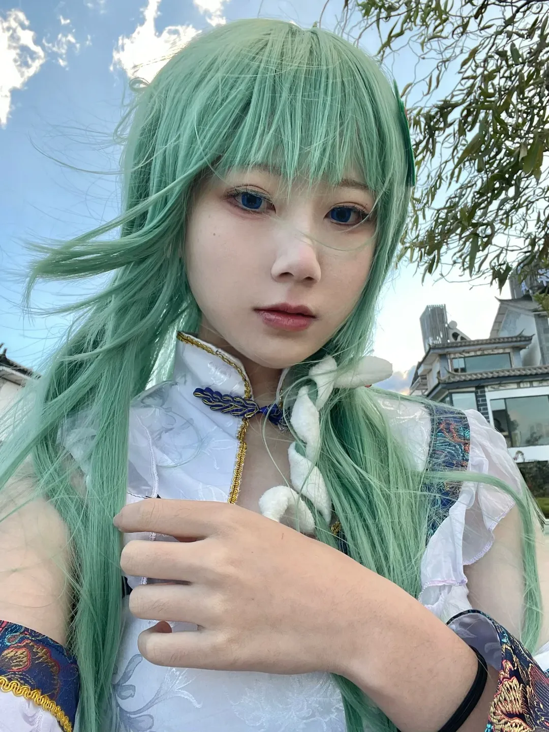 【东风谷早苗cos】风的形状，在洱海边定格 - 第 2 张