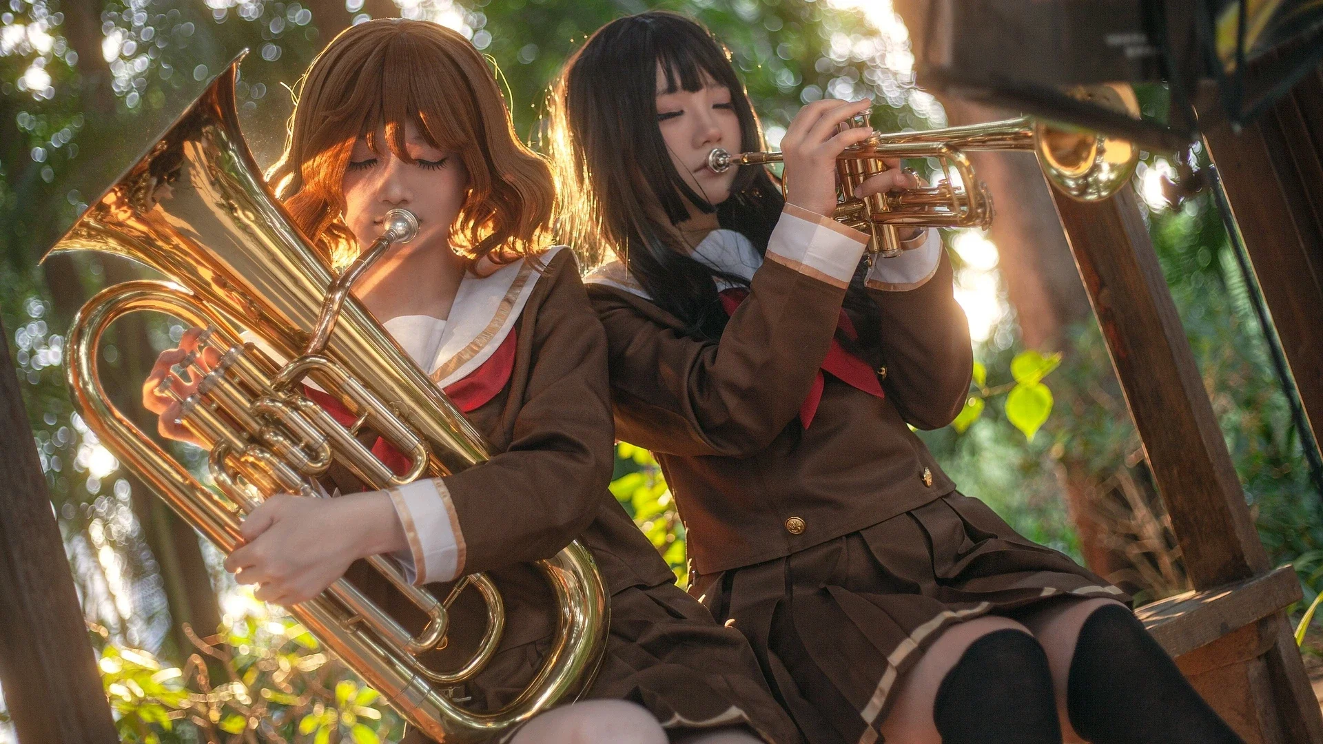 【吹响吧上低音号】复古水手服与铜管乐器的光影碰撞 - 第 3 张