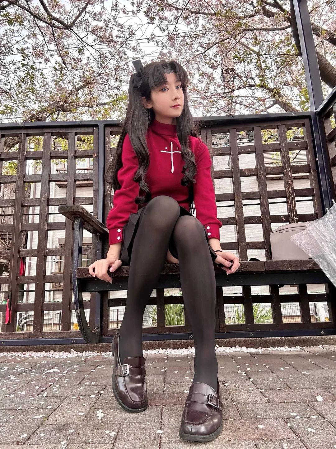 【远坂凛cos】漫步在东京樱花下的校园随拍