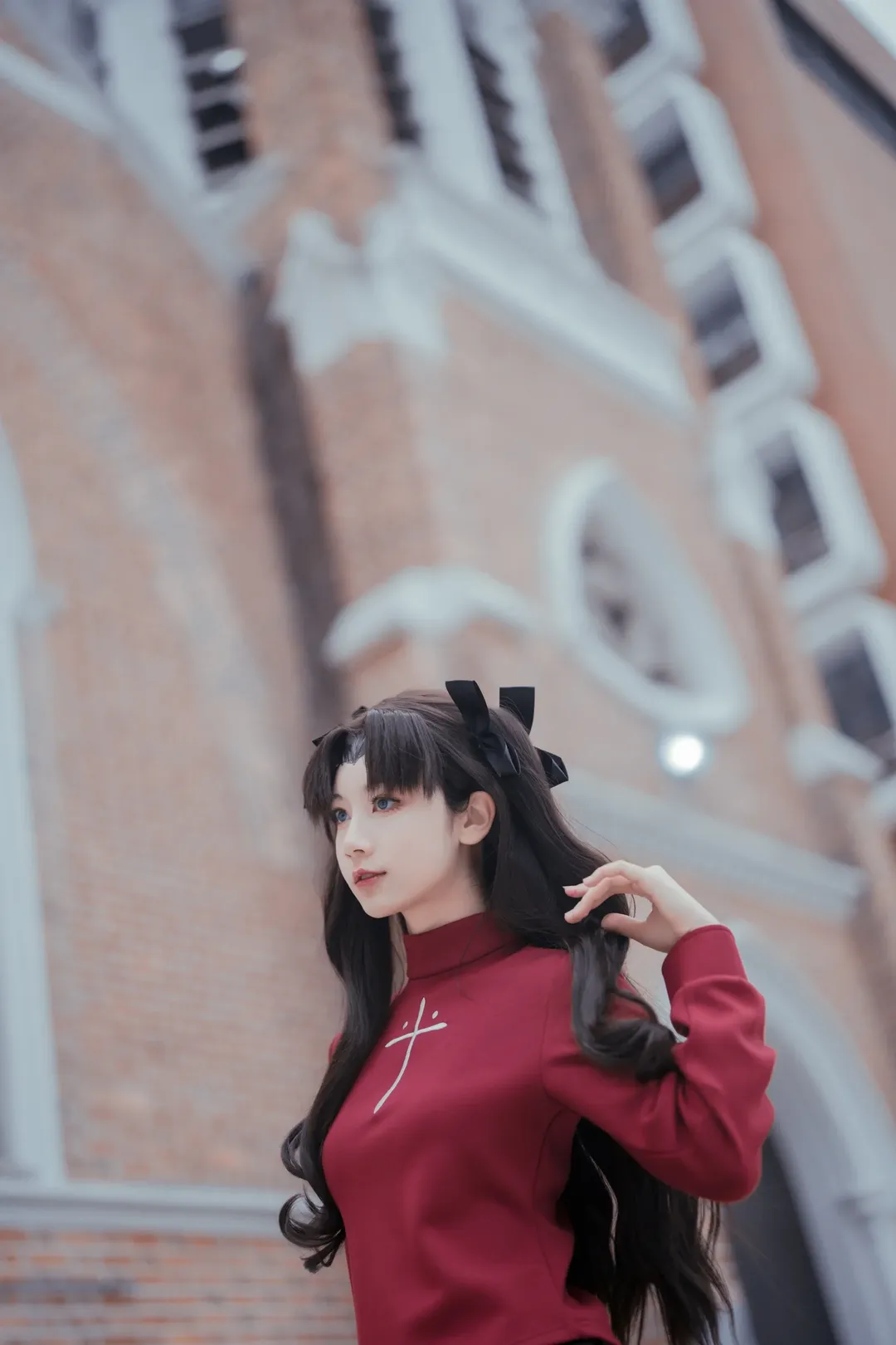 【远坂凛cos】香港新春街头，红黑配色的独特魅力 - 第 3 张