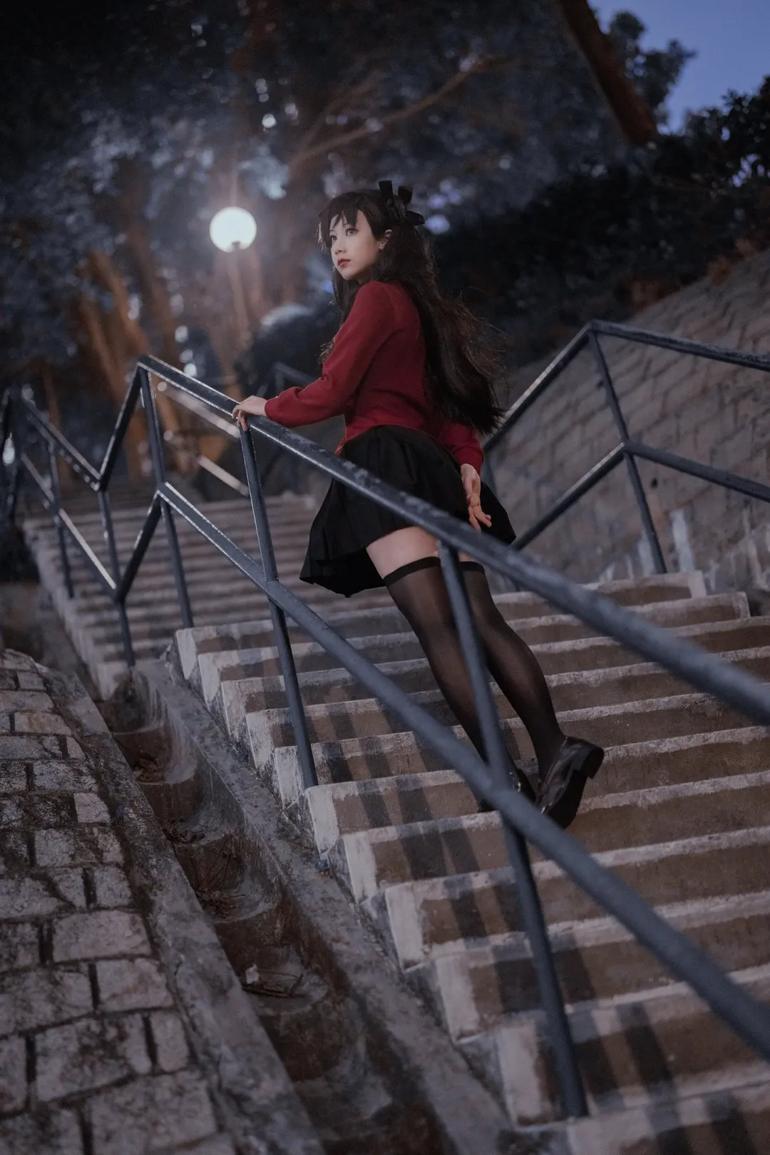 【远坂凛cos】香港新春街头，红黑配色的独特魅力 - 第 7 张
