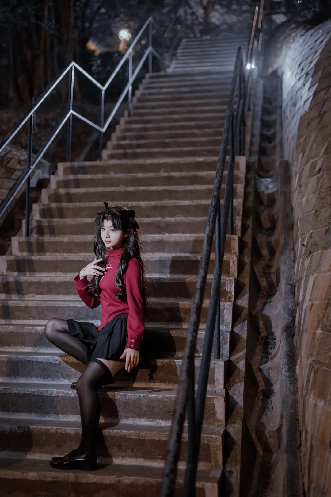 【远坂凛cos】香港新春街头，红黑配色的独特魅力 - 第 9 张