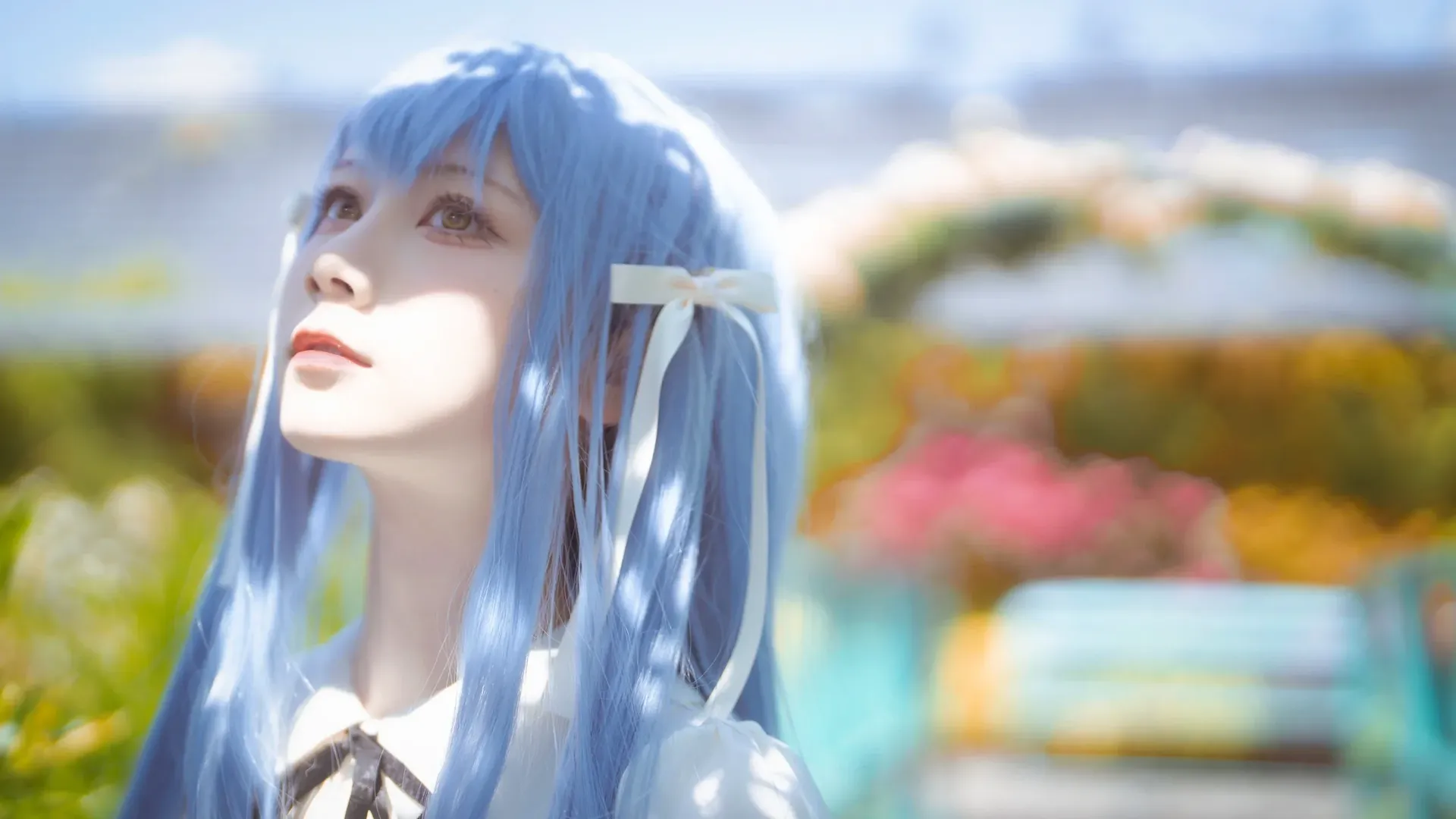 【豊川祥子 コスプレ】春の屋上庭園での出会い - 15 枚目