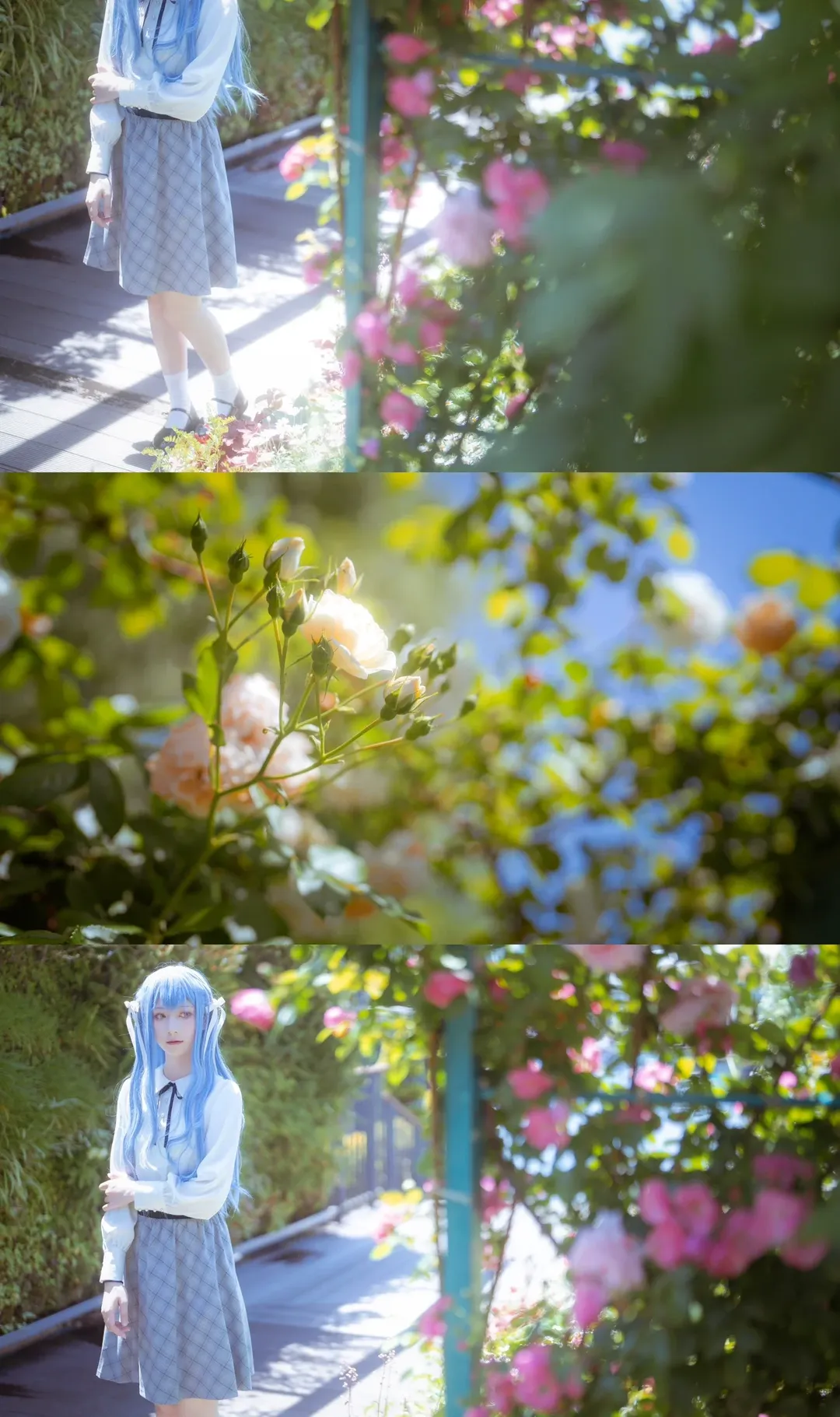 【豊川祥子 コスプレ】春の屋上庭園での出会い - 5 枚目