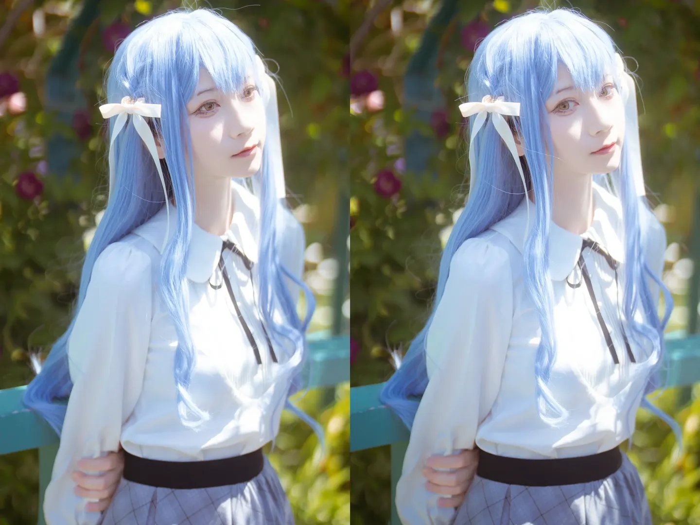 【豊川祥子 コスプレ】春の屋上庭園での出会い - 7 枚目