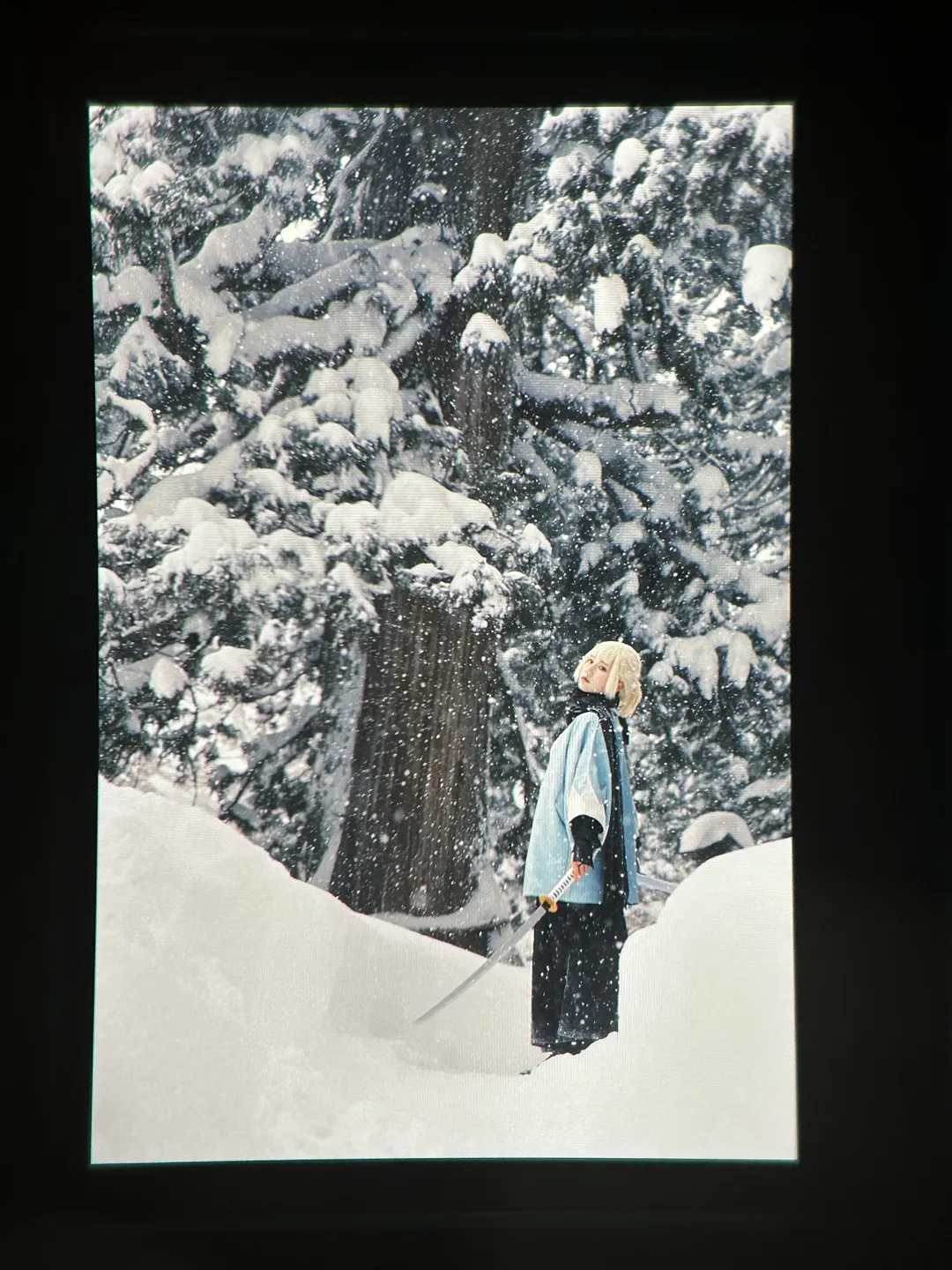 【冲田总司cos】户隐神社雪景下的灵衣总司 - 第 5 张