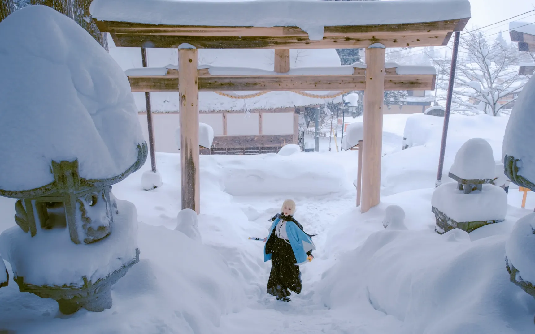 【沖田總司cos】長野戶隱雪中的誠字旗，戰鬥到最後一刻 - 第 10 張