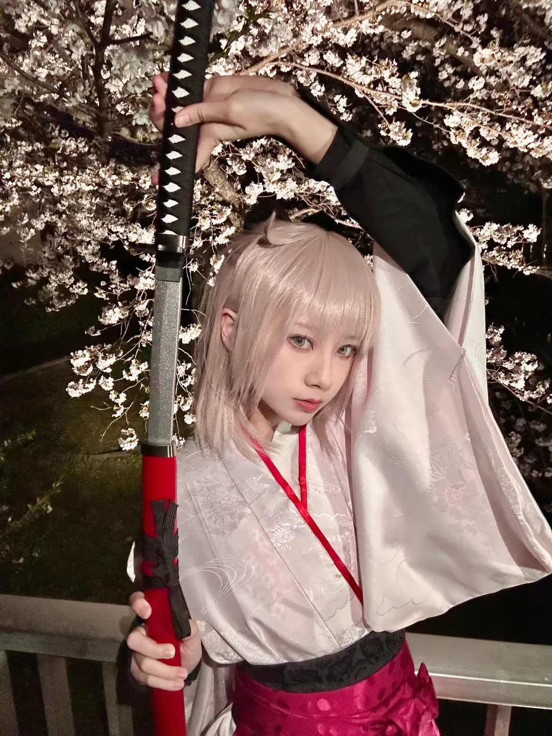 【冲田总司cos】夜樱林下与正统和服，FGO新选组队长的出片记录 - 第 8 张