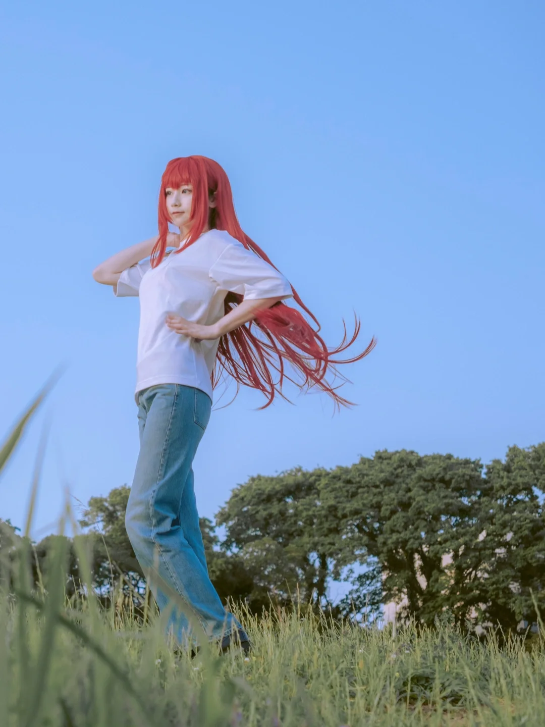 【苍崎青子cos】魔眼杀眼镜和复古木箱，月姬重制版户外氛围感写真