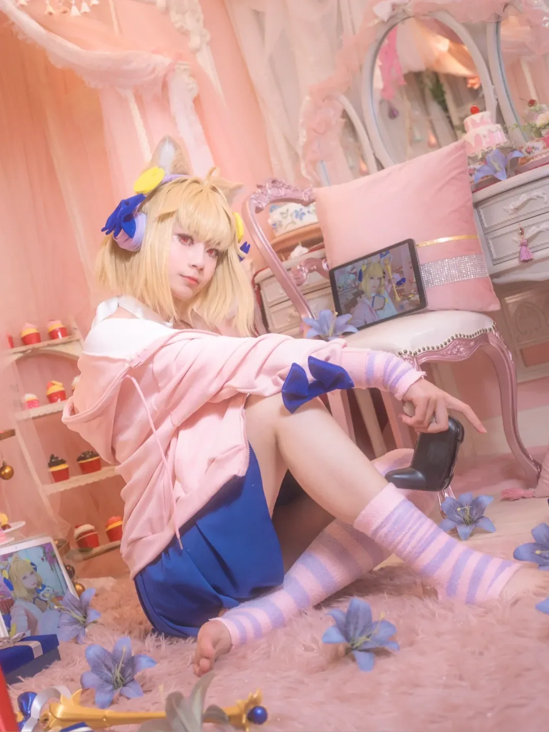 【愛爾奎特cos】月姬中夢幻粉藍甜品屋的少女