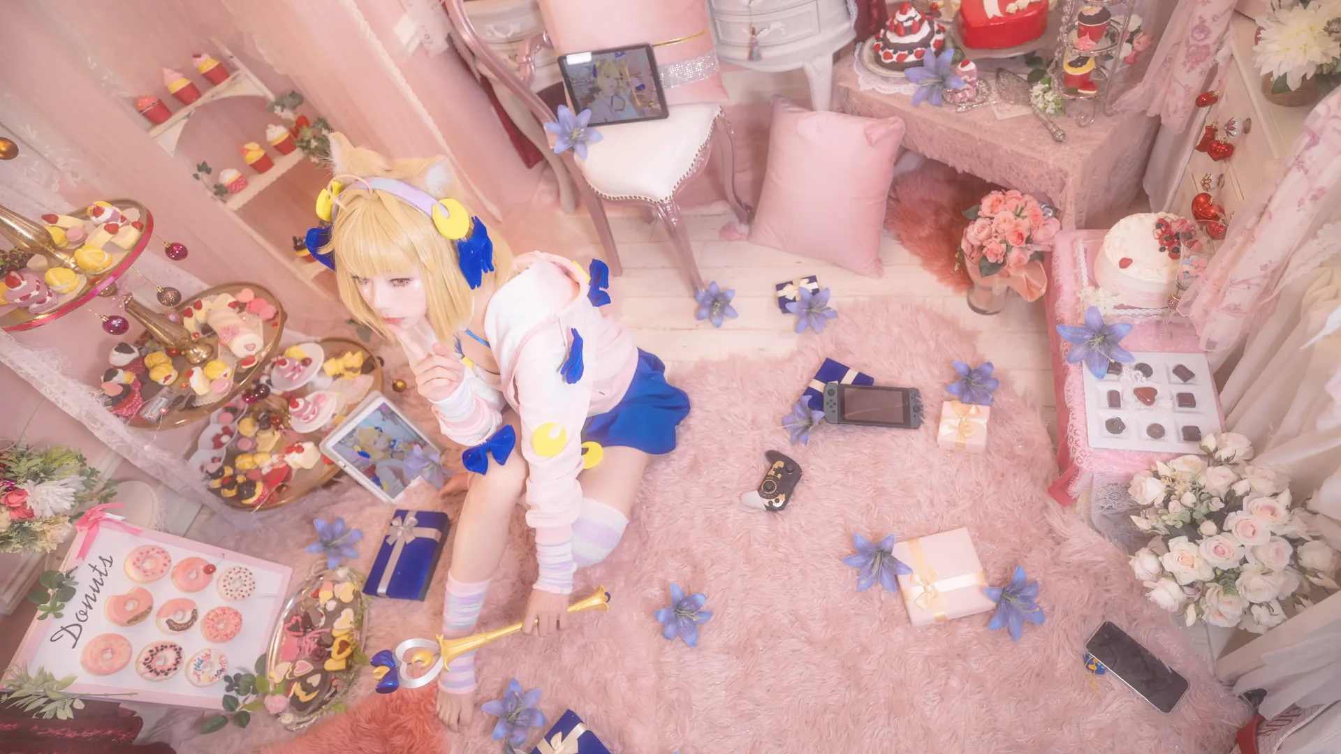 【愛爾奎特cos】月姬中夢幻粉藍甜品屋的少女 - 第 5 張