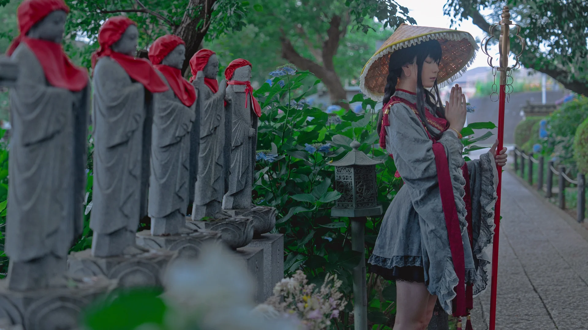 【矢田寺成美cos】雨雾紫阳花中的东方project修行之旅 - 第 6 张