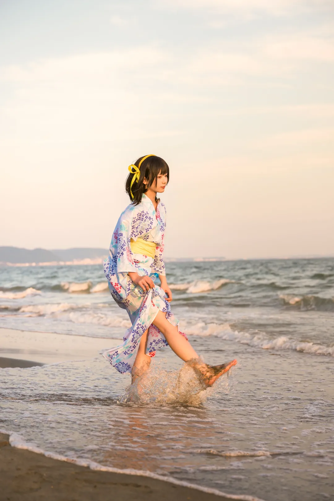 【凉宫春日cos】夏日浴衣与绣球花，漫无止境的八月记忆 - 第 14 张
