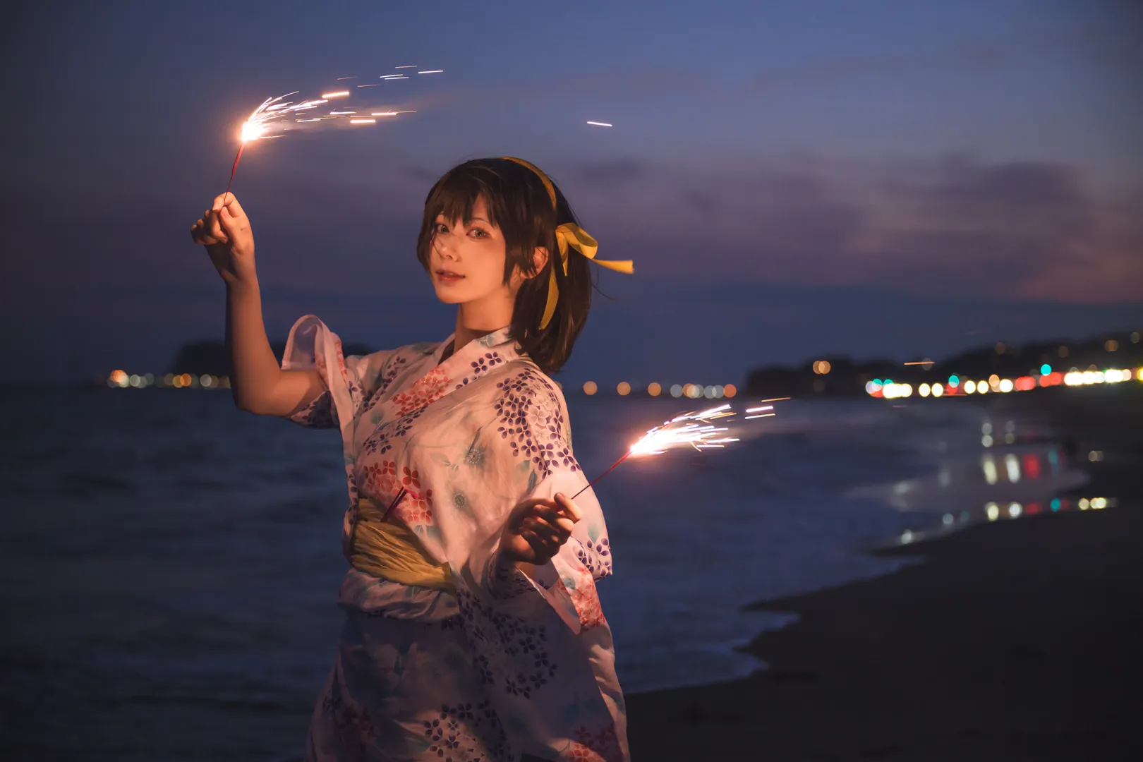 【凉宫春日cos】夏日浴衣与绣球花，漫无止境的八月记忆 - 第 16 张