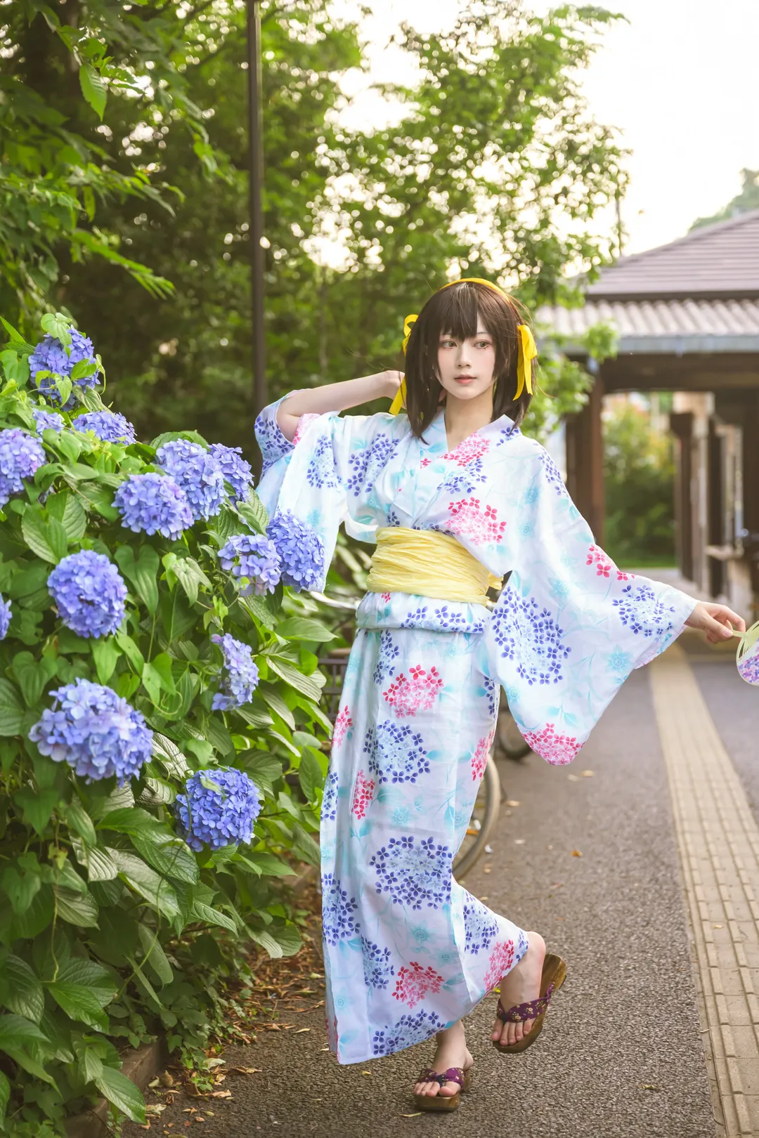 【凉宫春日cos】夏日浴衣与绣球花，漫无止境的八月记忆