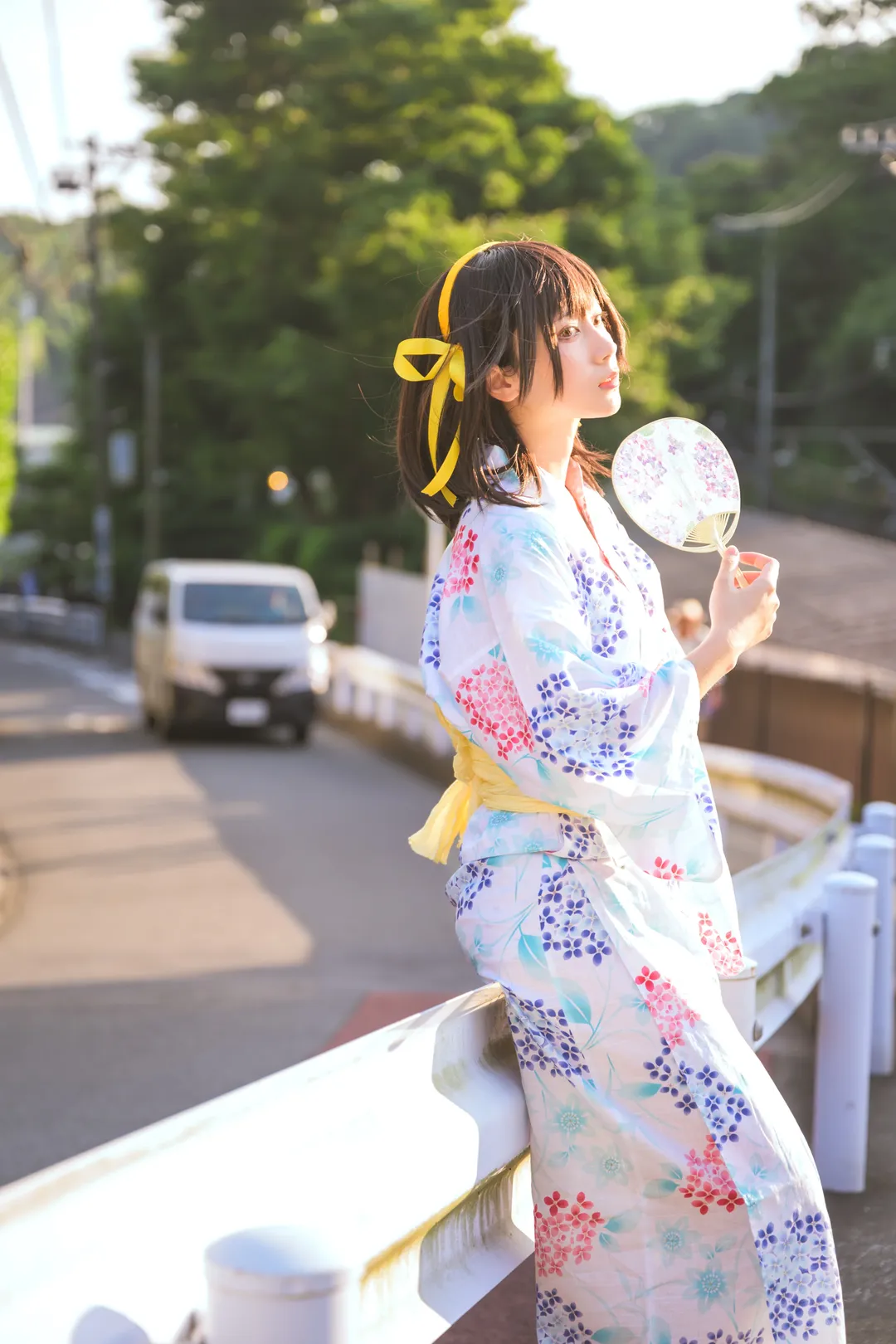 【凉宫春日cos】夏日浴衣与绣球花，漫无止境的八月记忆 - 第 8 张