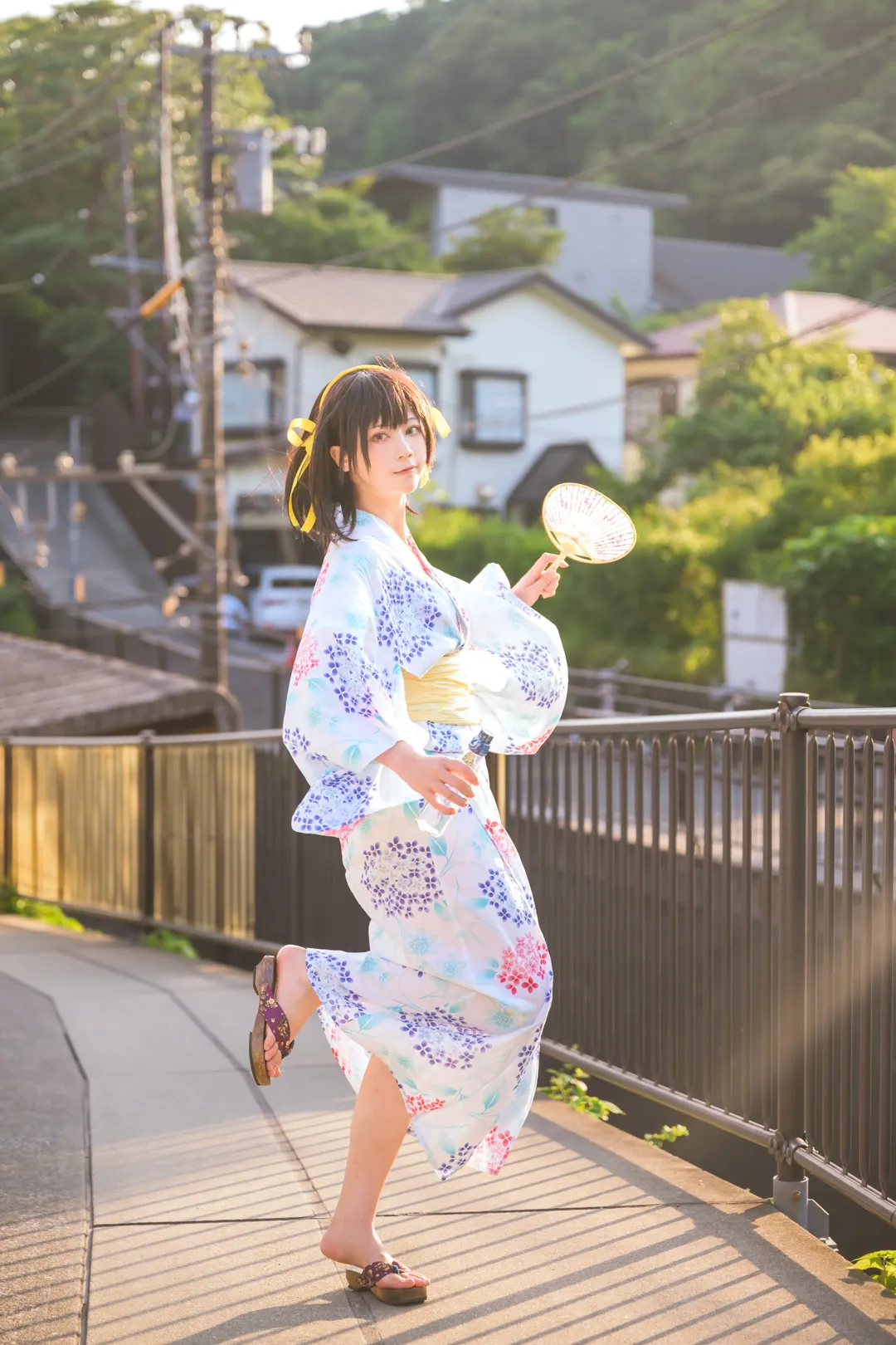 【凉宫春日cos】夏日浴衣与绣球花，漫无止境的八月记忆 - 第 9 张