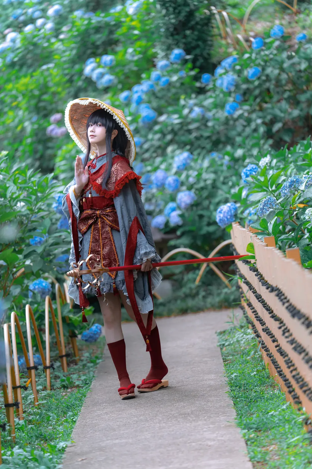 【矢田寺成美cos】东方Project夏日地藏修行与紫阳花记忆