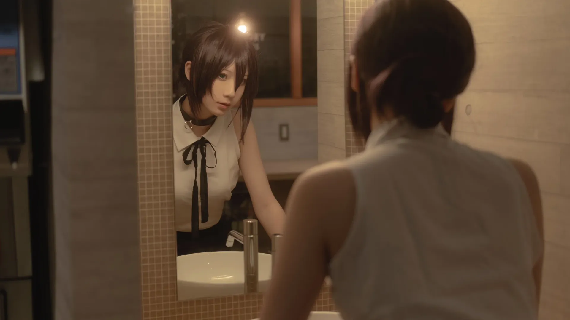 [Reze Cosplay] Damp Longing: Frozen Moments in the Rainy Night and Street Corners - Image 6