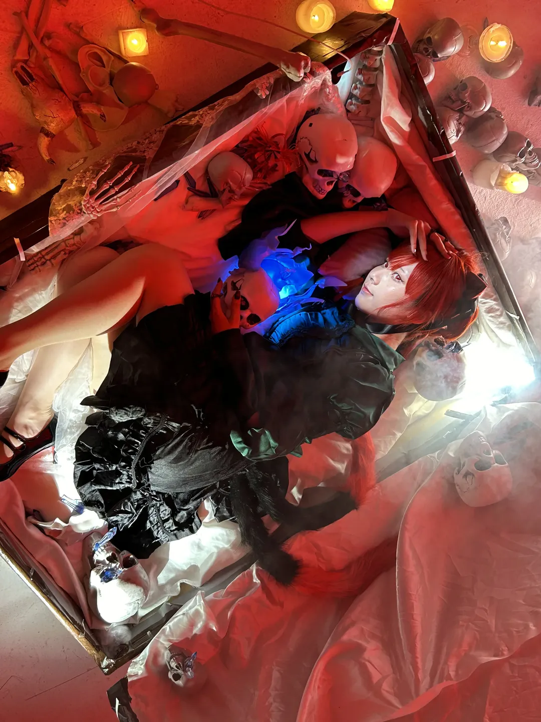 【火焰猫燐cos】东方Project 睡在尸骨箱里的红发猫妖