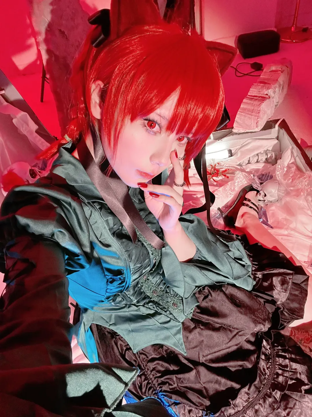 【火焰貓燐cos】東方Project 睡在屍骨箱裡的紅髮貓妖 - 第 7 張