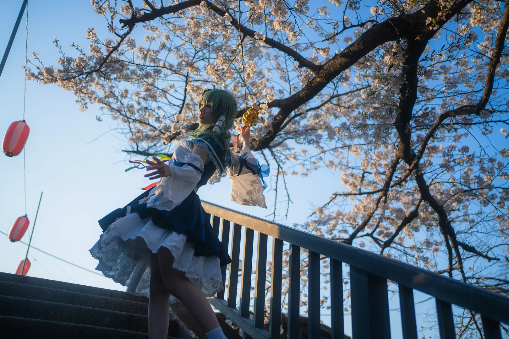 【东风谷早苗cos】东方Project的春日樱花记忆
