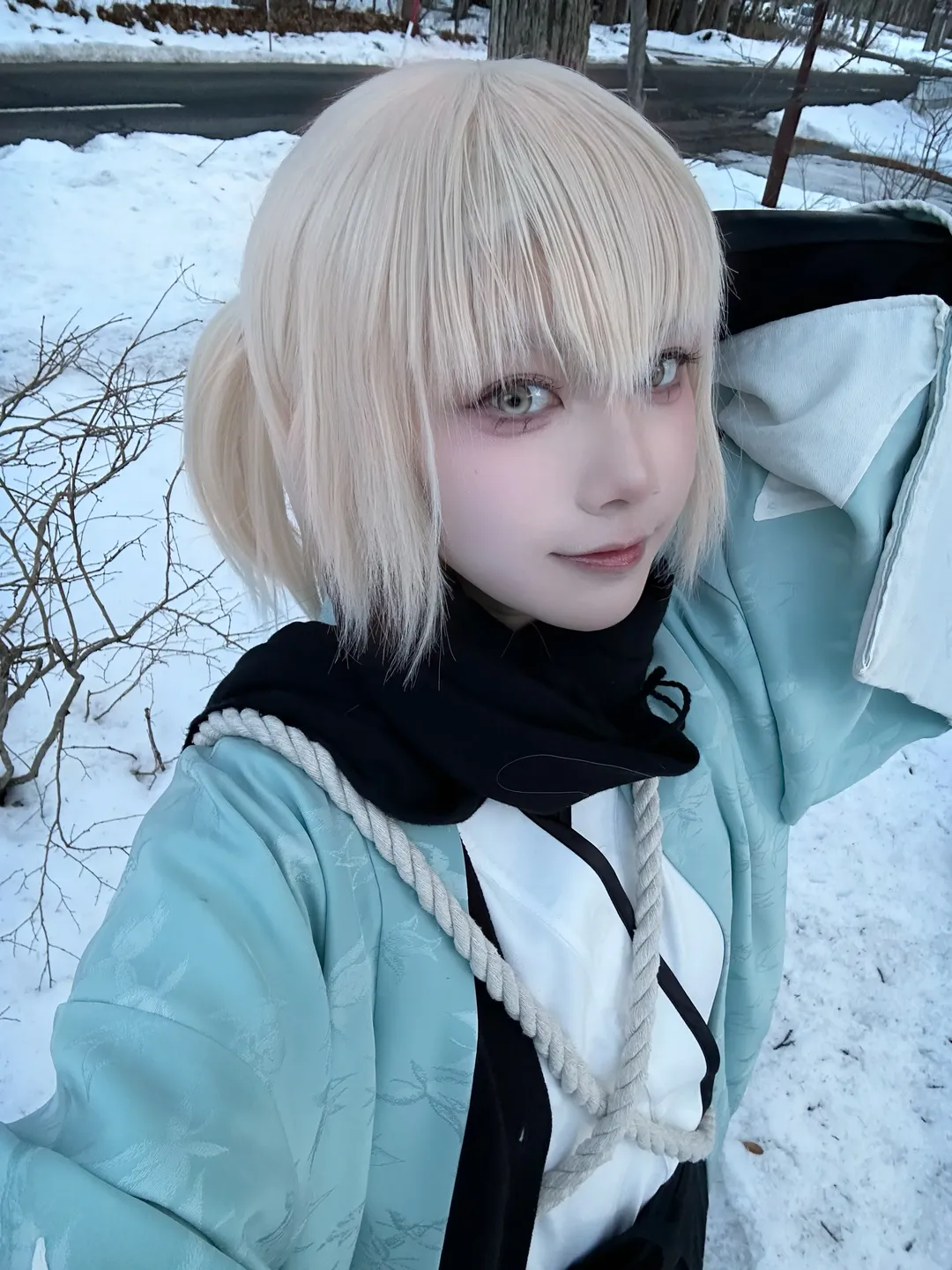 【沖田総司 コスプレ】冬夜の雪に舞う新選組の剣士 - 2 枚目