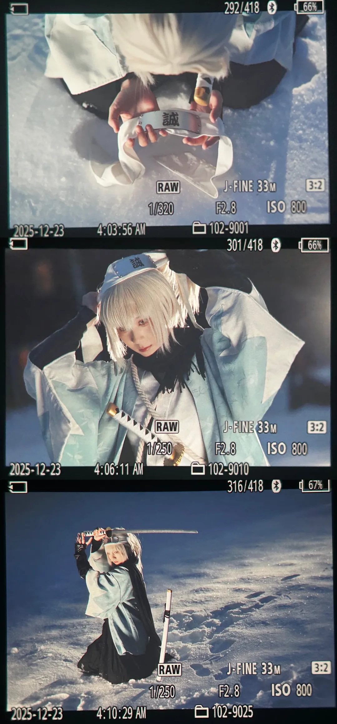 【沖田総司 コスプレ】冬夜の雪に舞う新選組の剣士 - 8 枚目