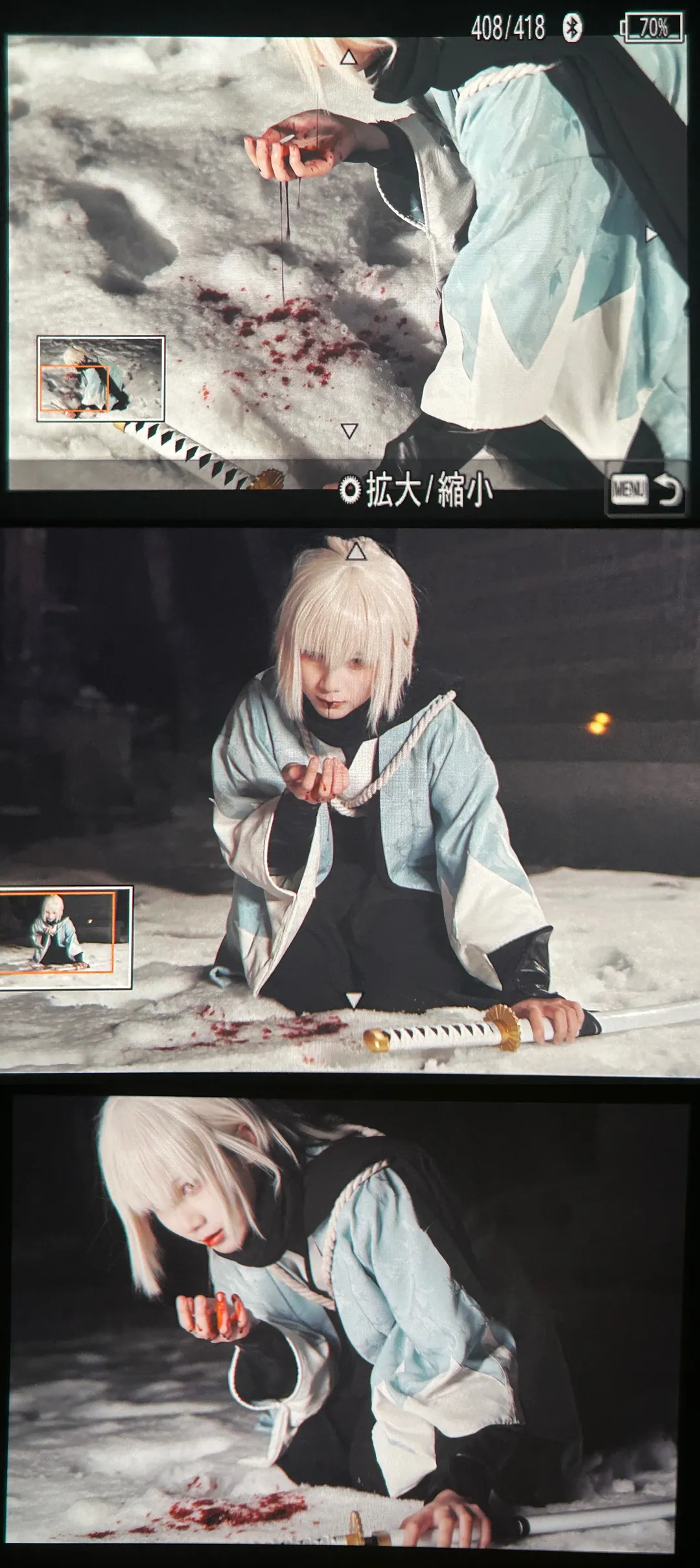 【沖田総司 コスプレ】冬夜の雪に舞う新選組の剣士 - 9 枚目