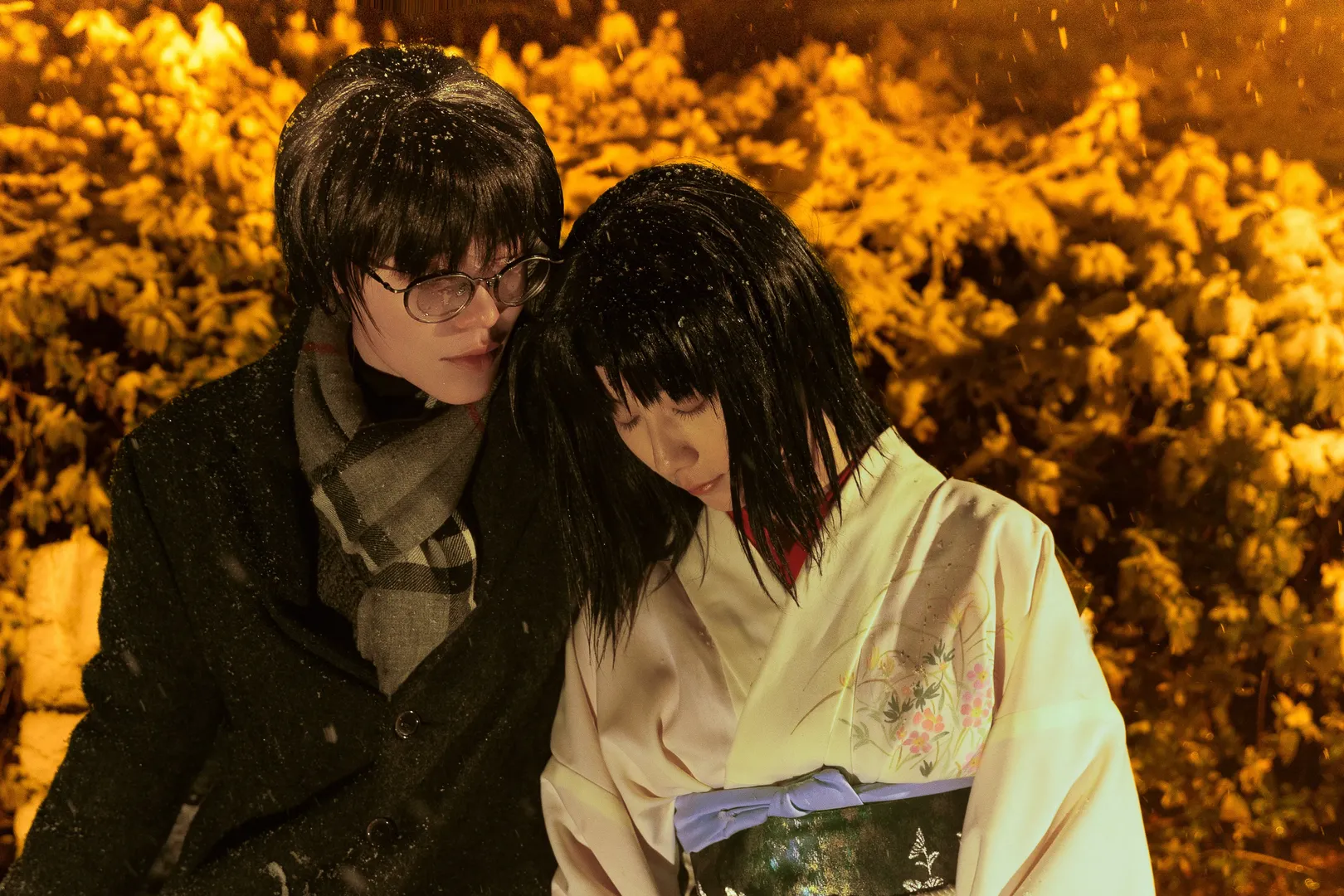 【両儀式 コスプレ】聖蹟桜ヶ丘の雪夜、『空の境界』の下での再会 - 10 枚目