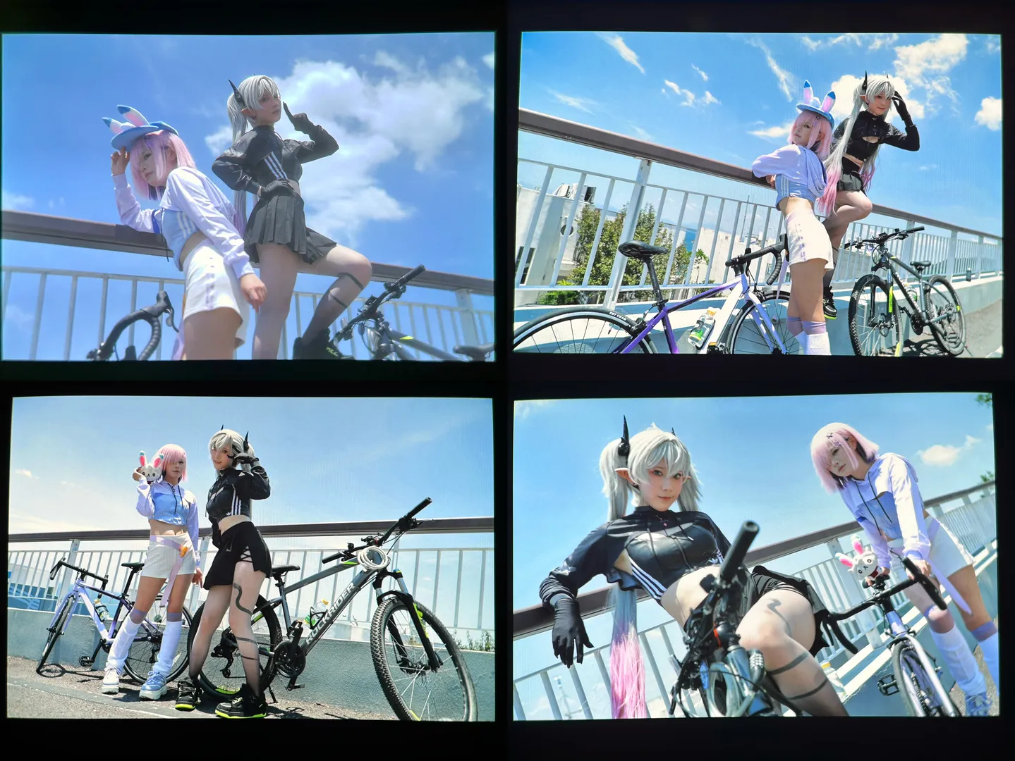 【マシュ・キリエライト コスプレ】Fate/Grand Order 週末のトレーニング、サイクリングコーデが映える海岸の風景 - 5 枚目