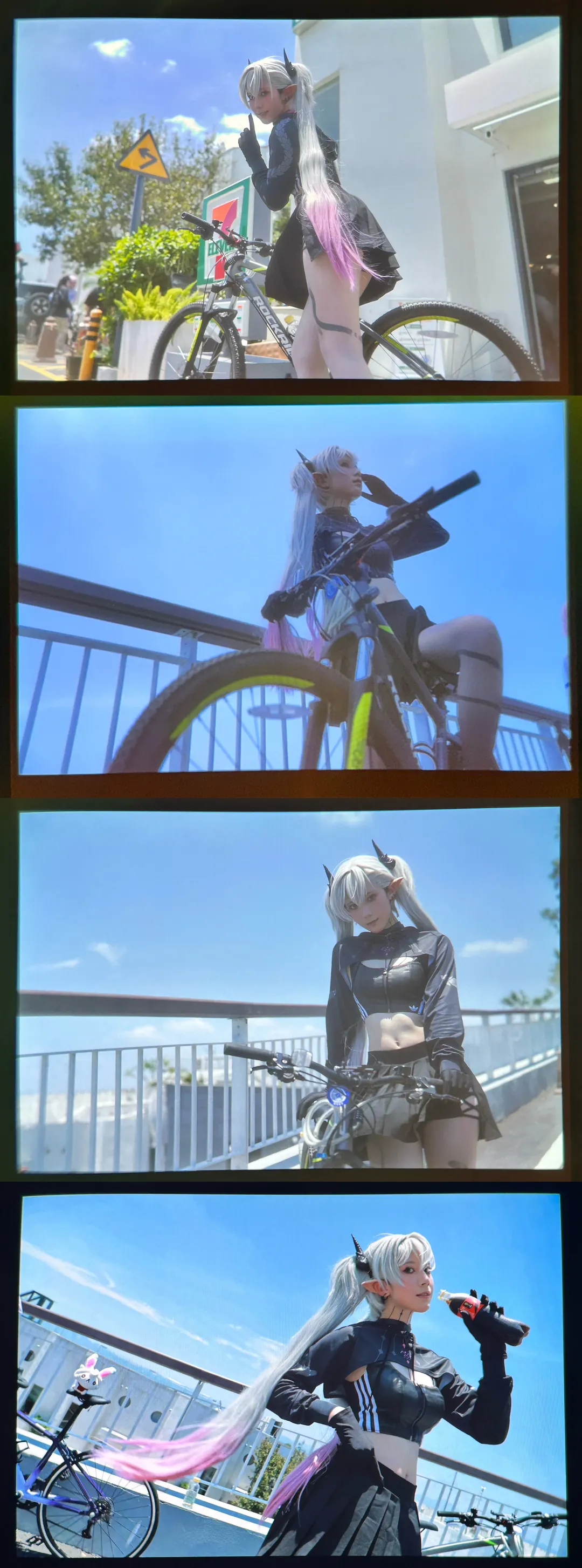 【マシュ・キリエライト コスプレ】Fate/Grand Order 週末のトレーニング、サイクリングコーデが映える海岸の風景 - 7 枚目