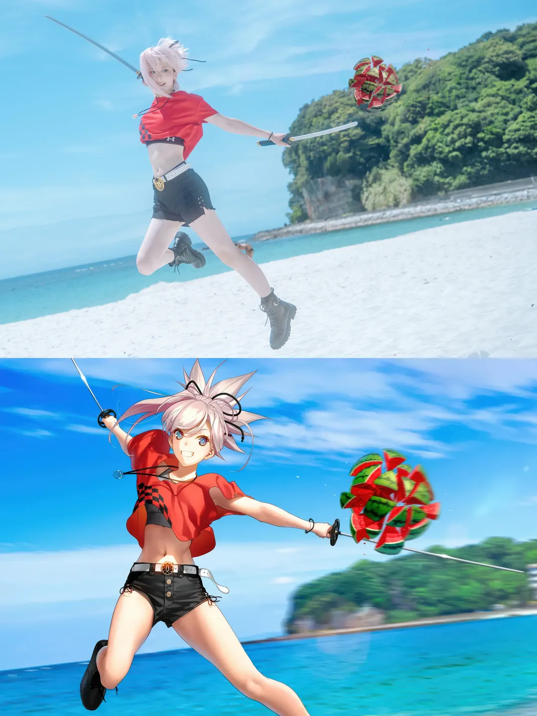 【宮本武藏cos】Fate/Grand Order的夏日，白濱的海風與西瓜 - 第 1 張