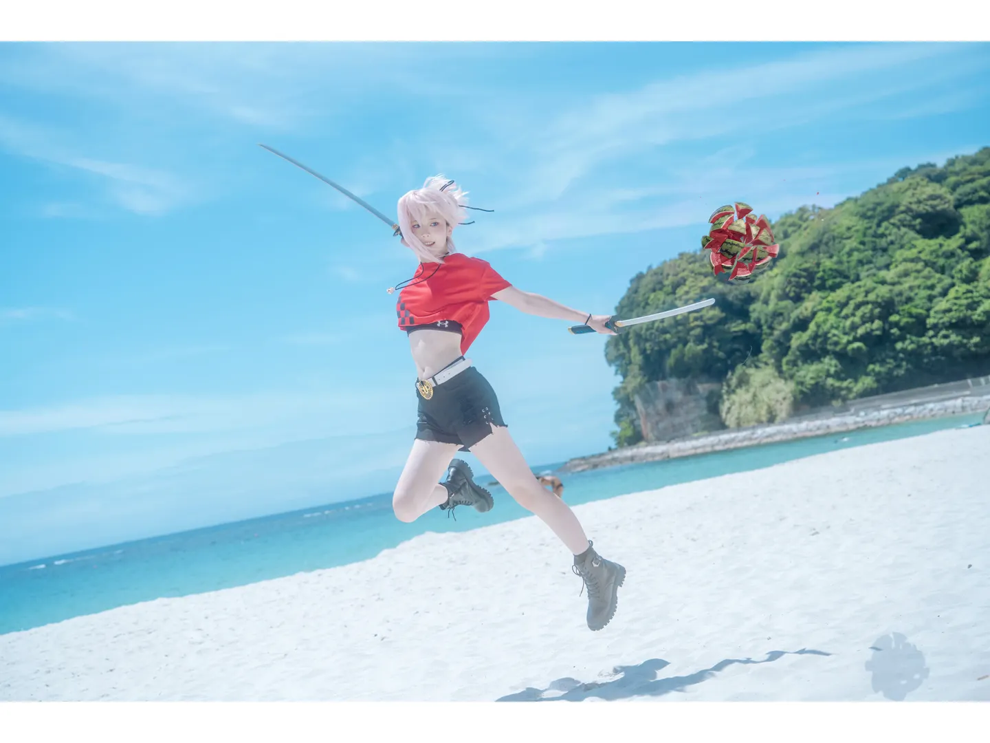 【宮本武藏cos】Fate/Grand Order的夏日，白濱的海風與西瓜 - 第 7 張