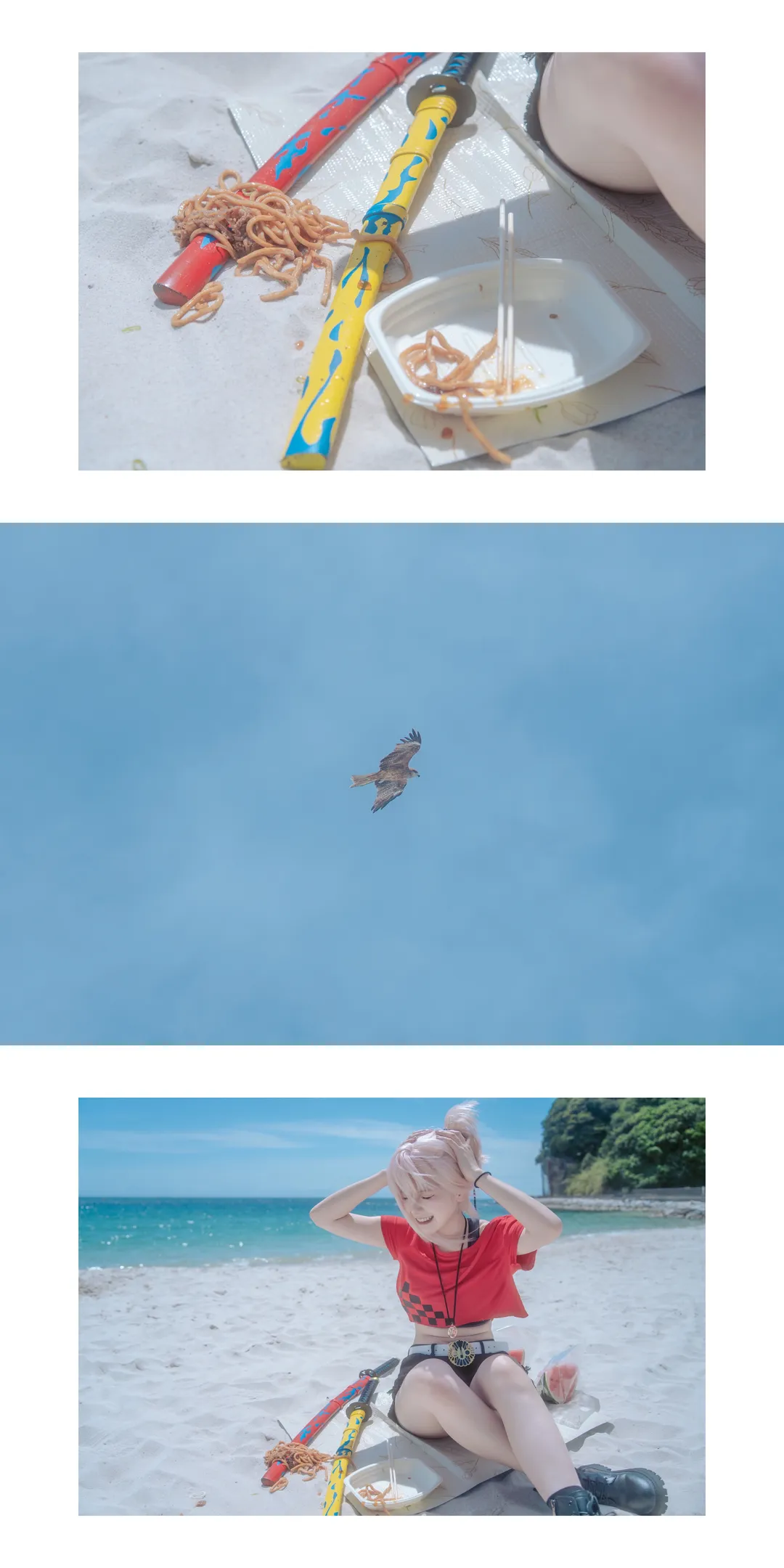 【宫本武藏cos】FGO十周年企划，被海边老鹰抢食的夏日奇遇 - 第 10 张