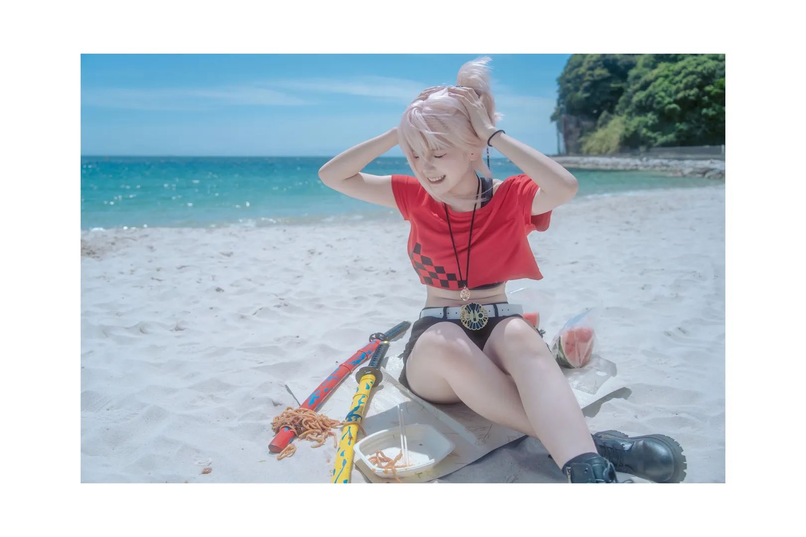 【宫本武藏cos】FGO十周年企划，被海边老鹰抢食的夏日奇遇 - 第 11 张