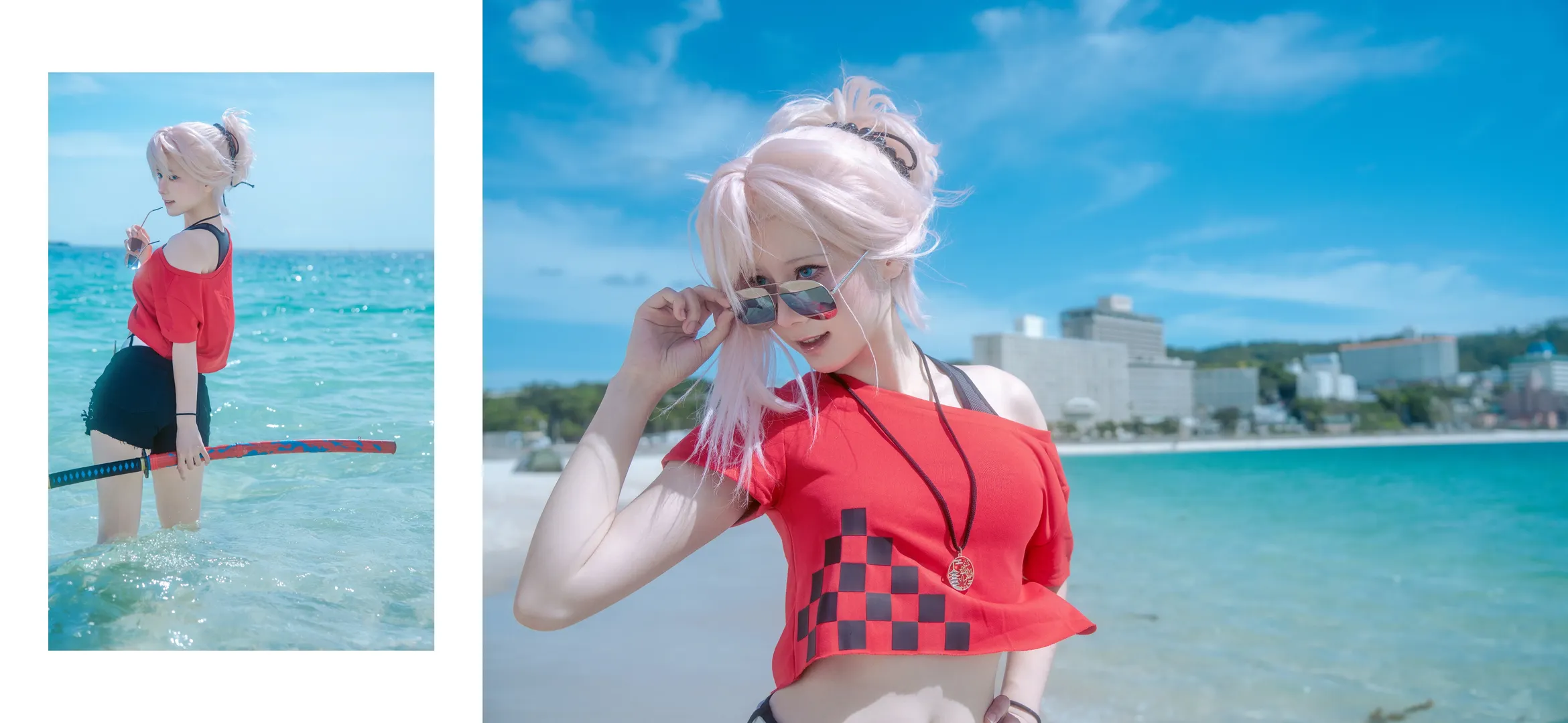 【宫本武藏cos】FGO十周年企划，被海边老鹰抢食的夏日奇遇 - 第 2 张