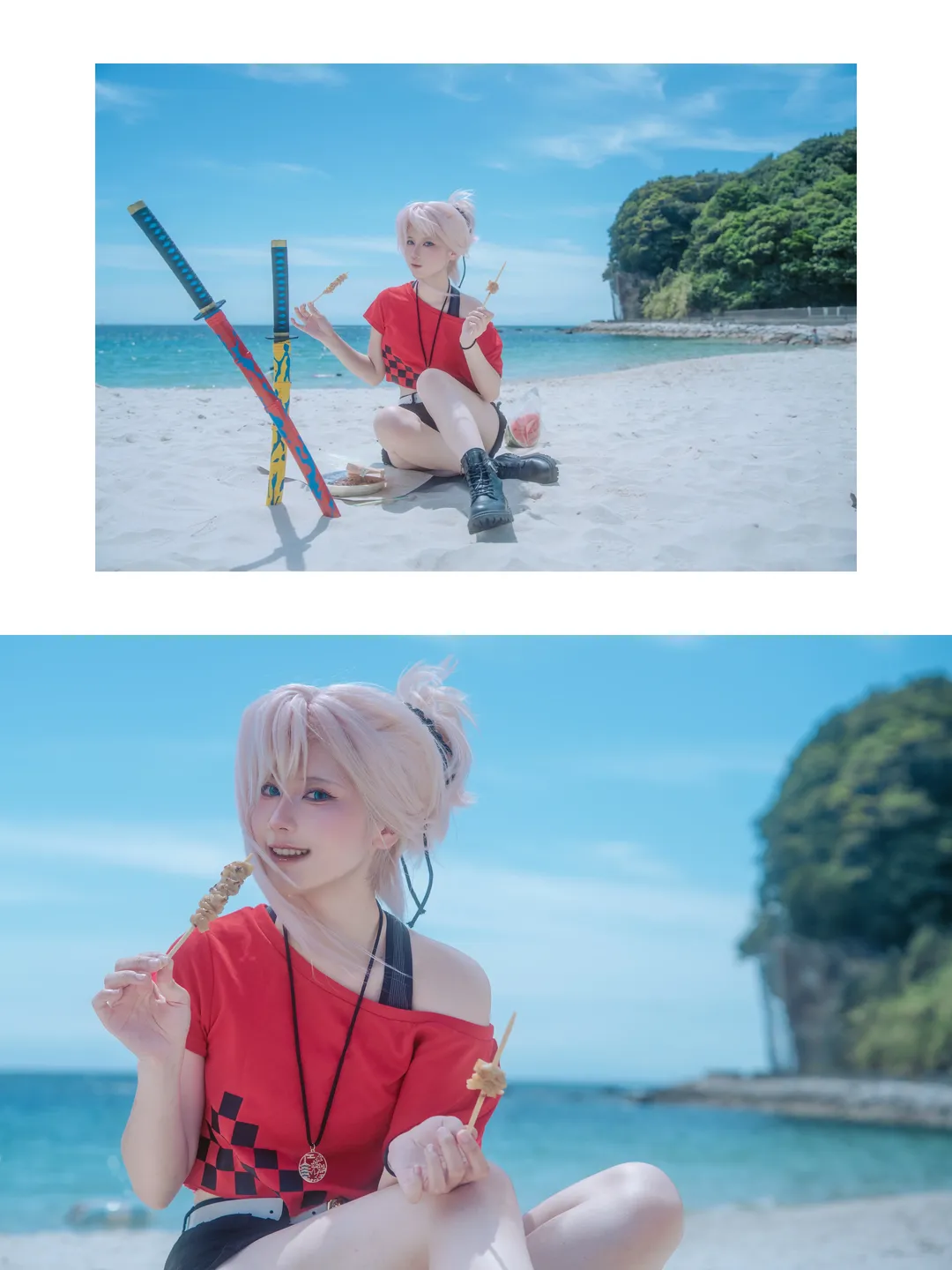 【宫本武藏cos】FGO十周年企划，被海边老鹰抢食的夏日奇遇 - 第 7 张