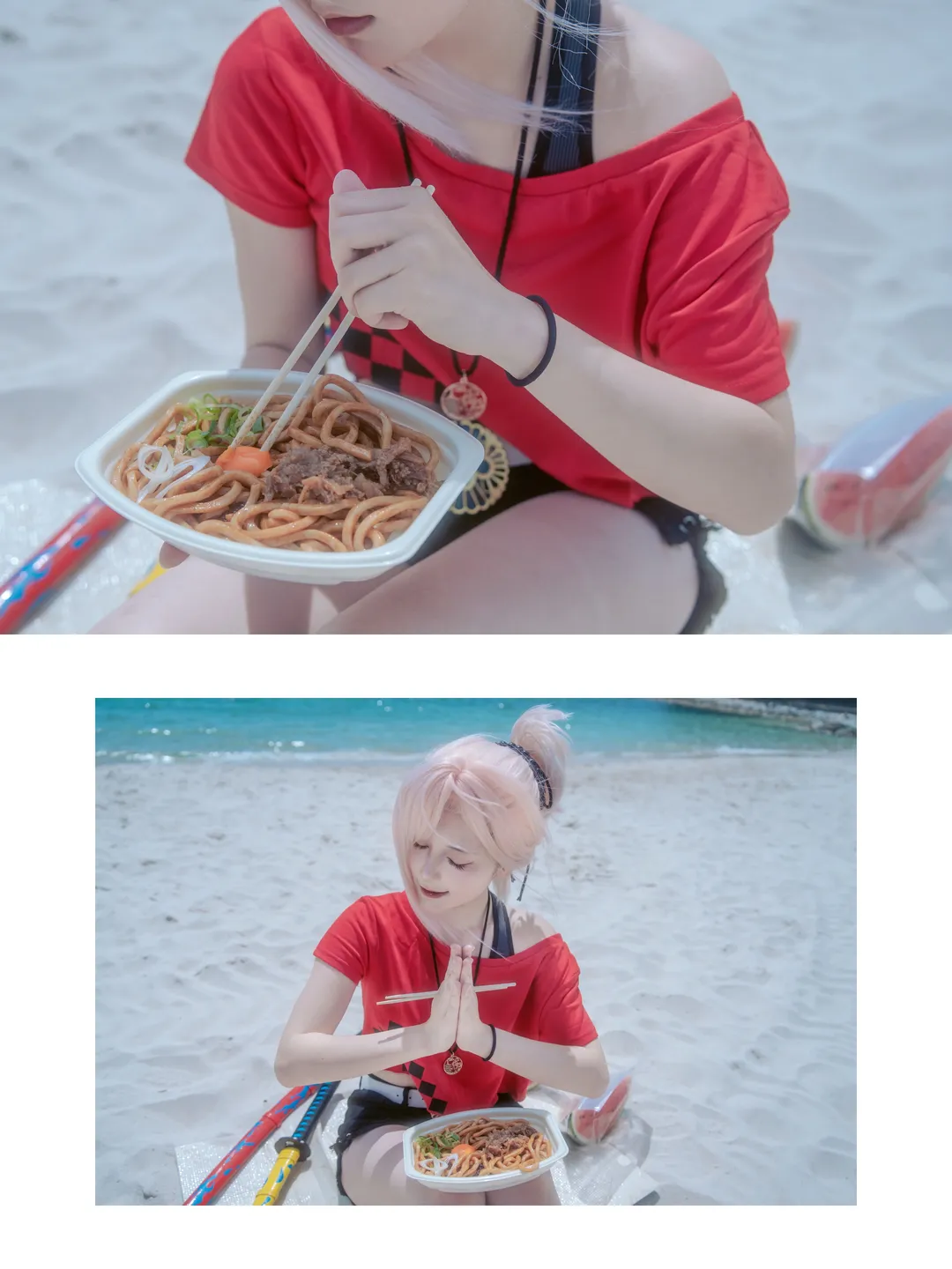 【宫本武藏cos】FGO十周年企划，被海边老鹰抢食的夏日奇遇 - 第 8 张