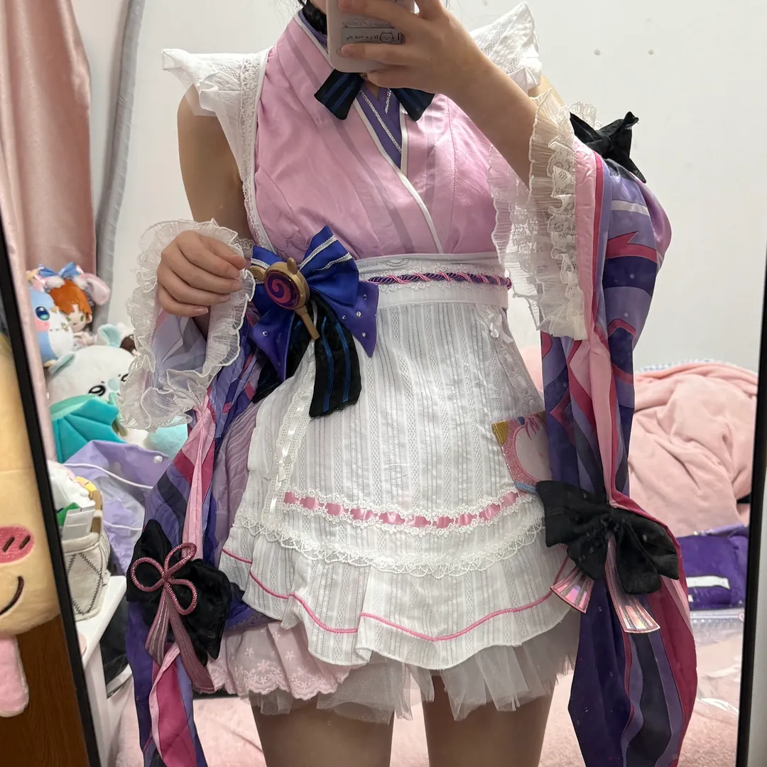 【梦见月瑞希cos】漫骨家和风粉白裙装试穿分享 - 第 2 张