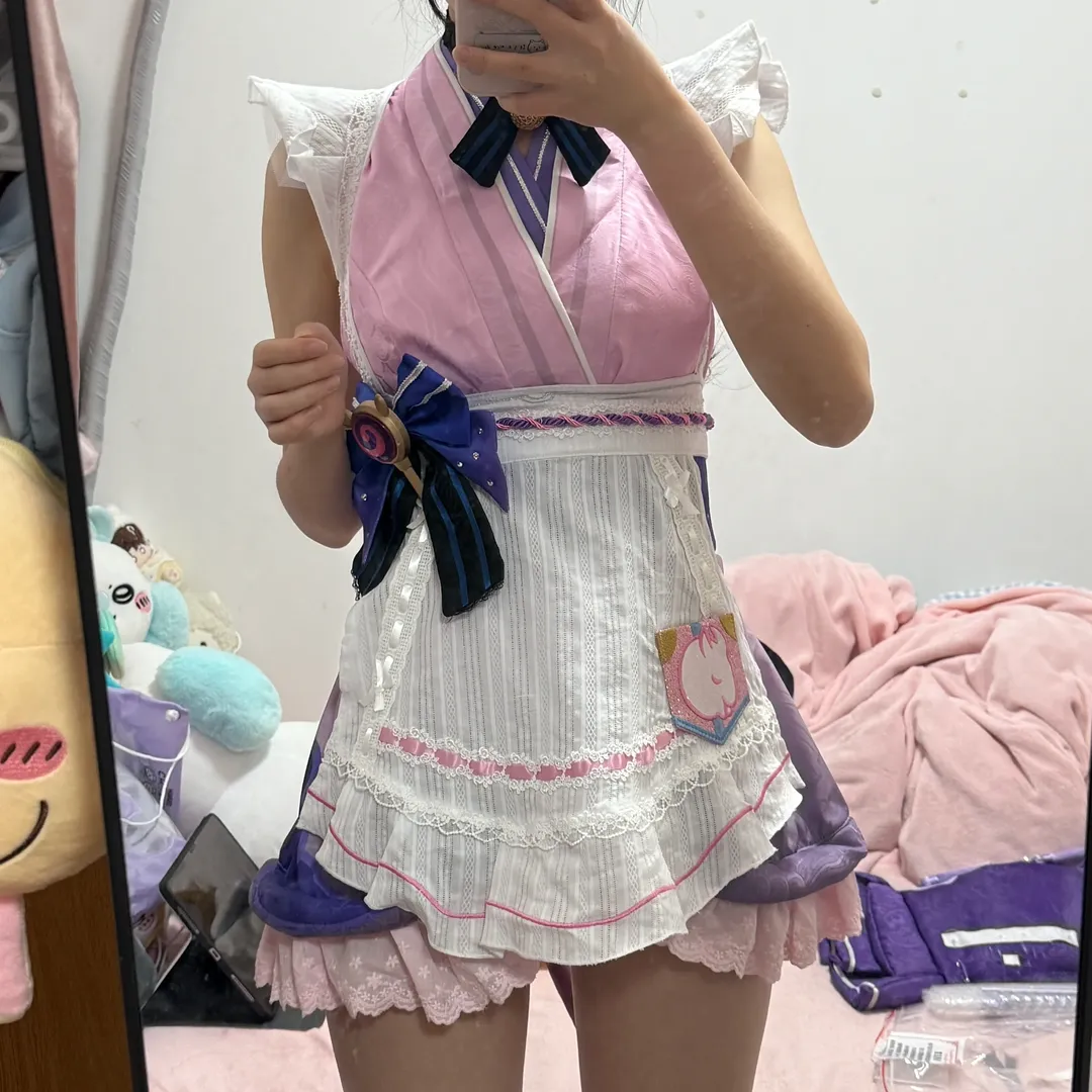 【梦见月瑞希cos】漫骨家和风粉白裙装试穿分享 - 第 3 张